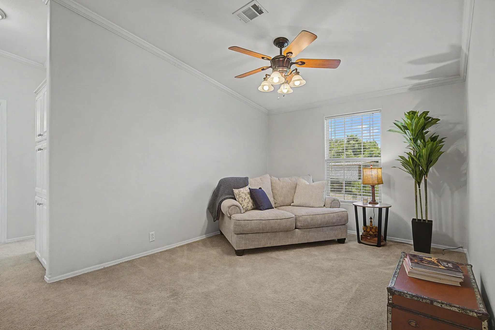 Flex space can be used as second living room, study, playroom, school work area or reading nook.