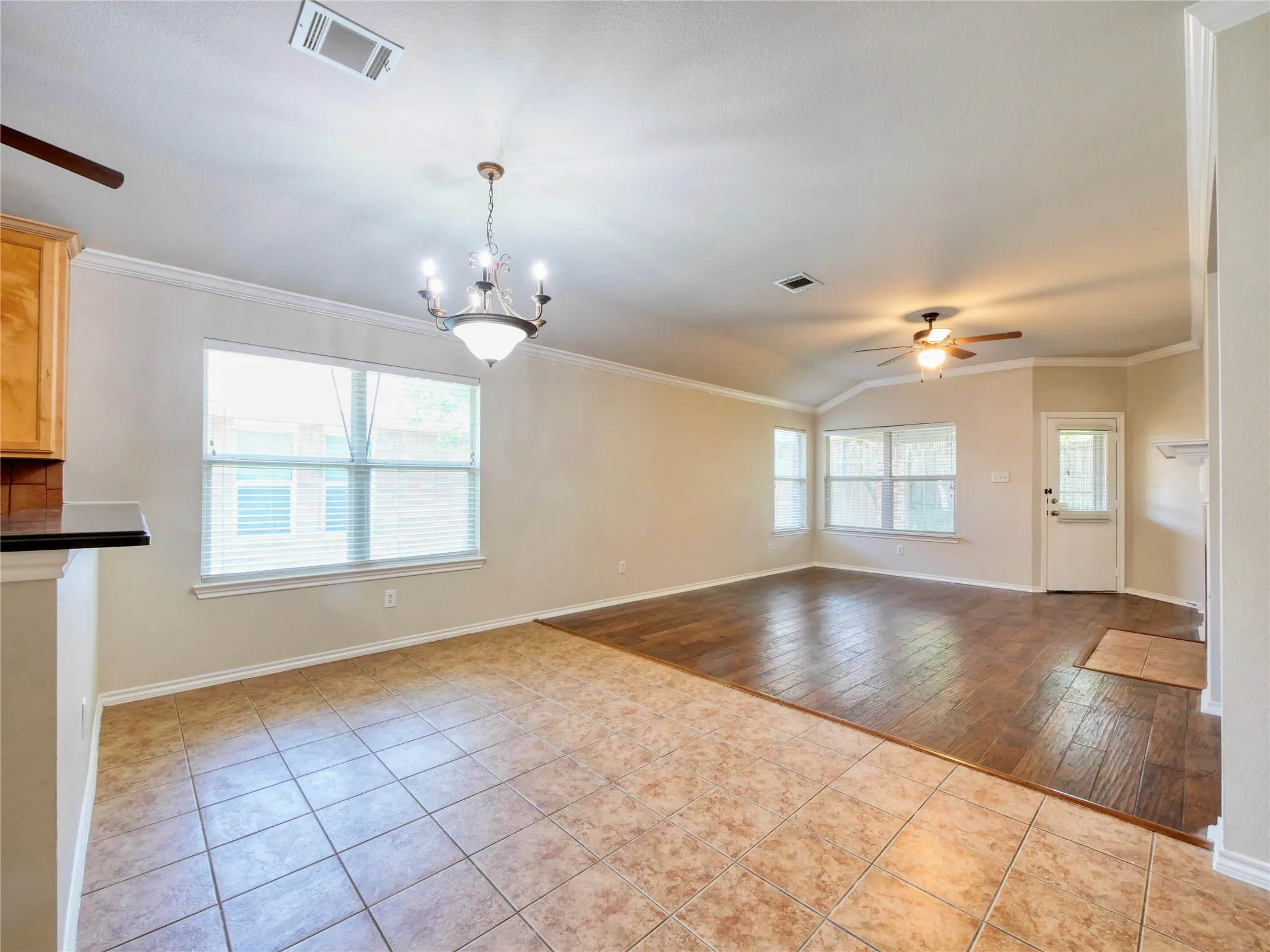 Family and dining room combo