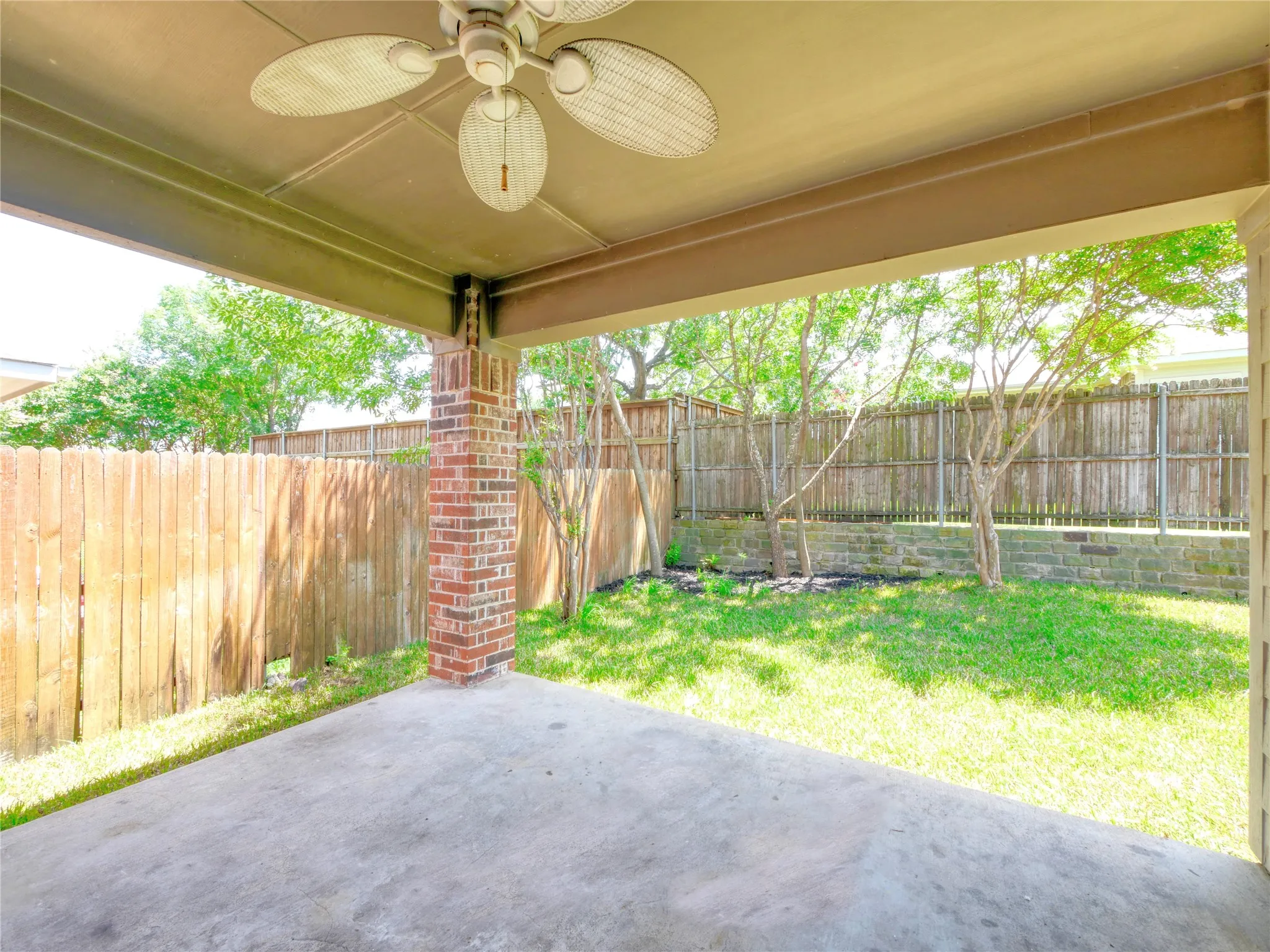 Backyard covered patio