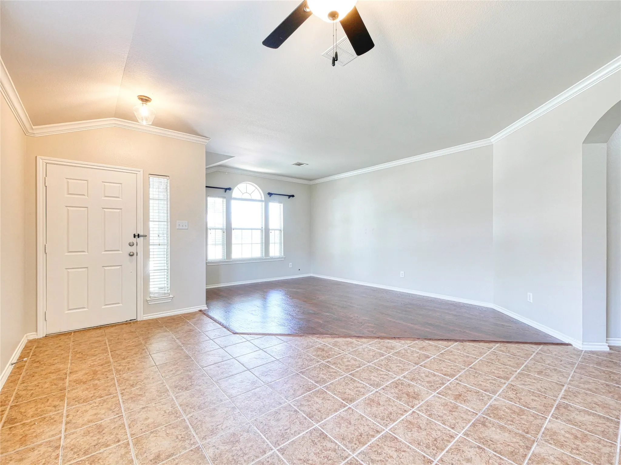 Foyer and front living room