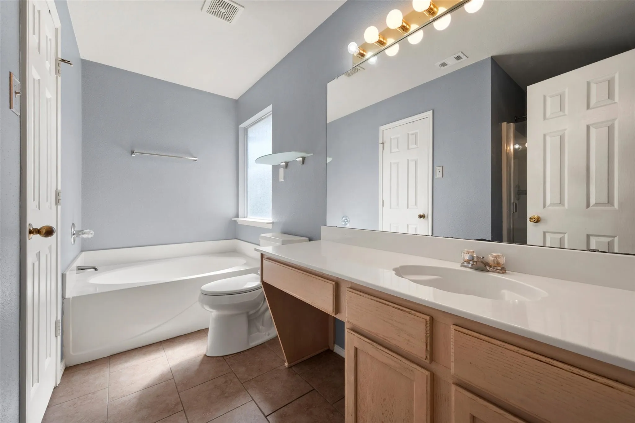 Garden tub and separate shower