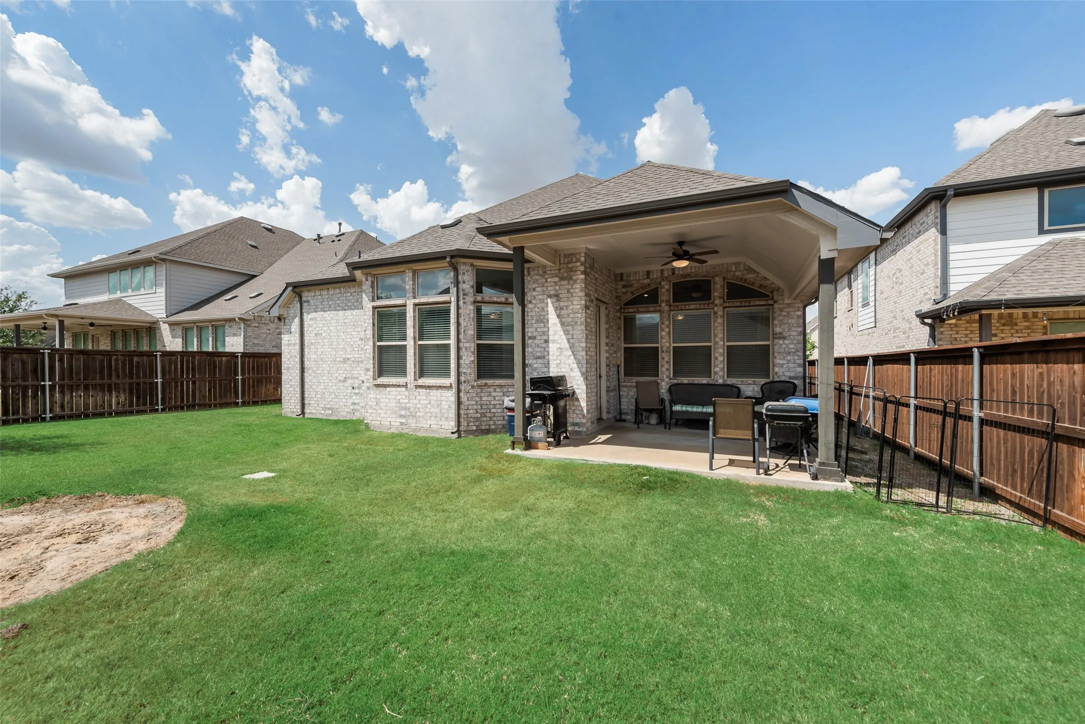 Back yard at 1721 Pattenson Trl, Haslet, TX 76052 in Wellington subdivision