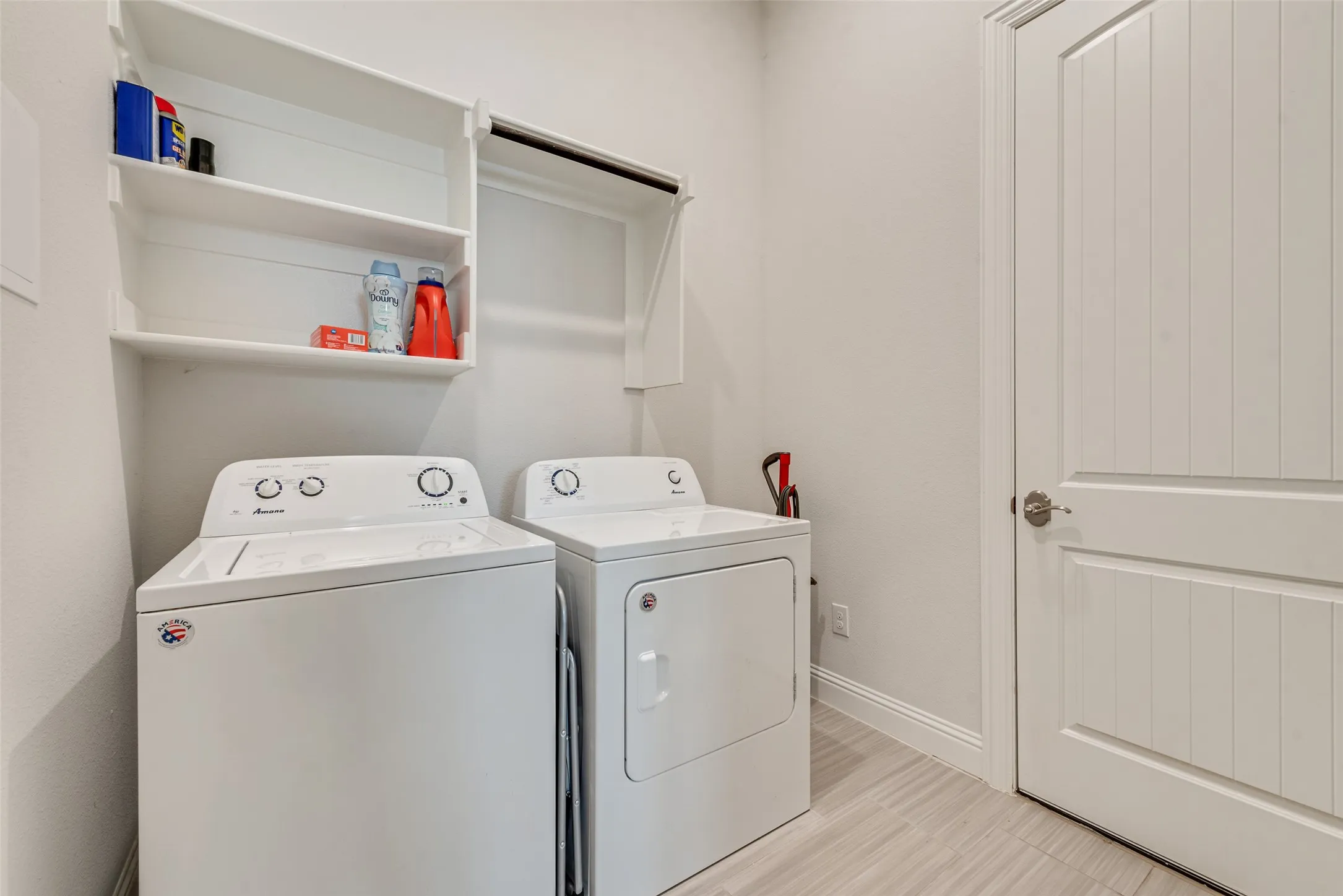 Laundry room with tile floors at 1721 Pattenson Trl, Haslet, TX 76052 in Wellington subdivision