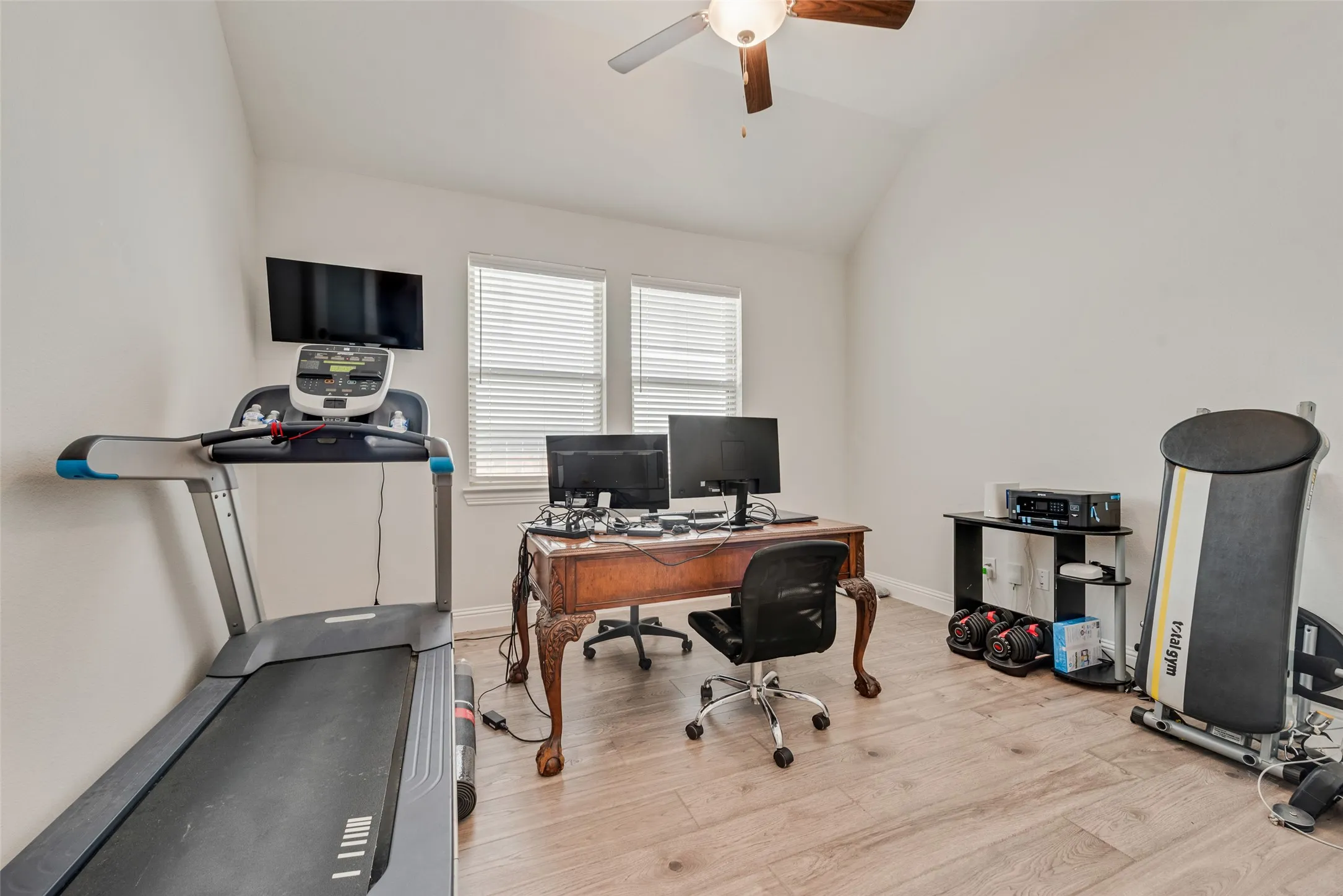 Office with engineered hardwood floors and 11 ft ceilings at 1721 Pattenson Trl, Haslet, TX 76052 in Wellington subdivision