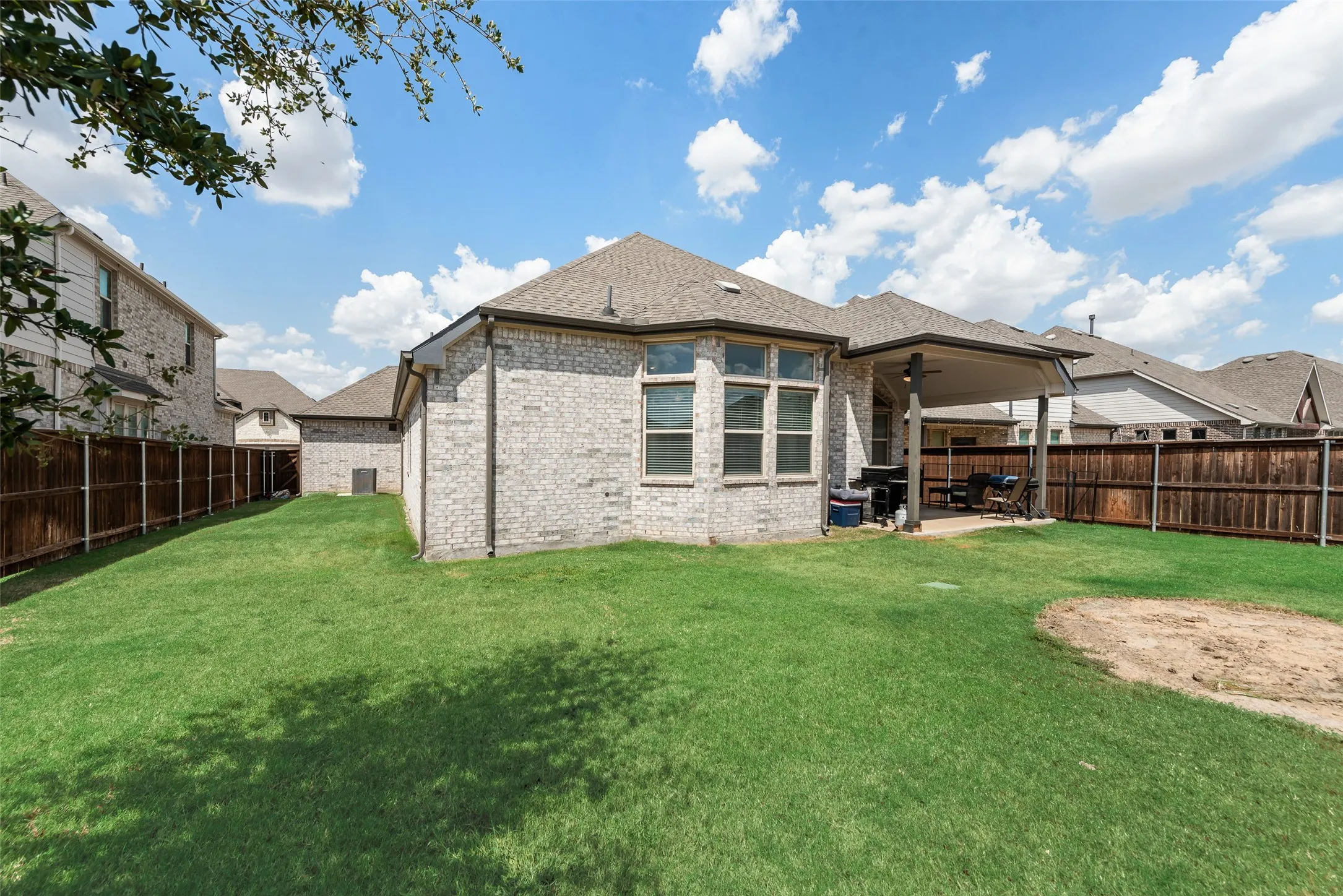 Back yard at 1721 Pattenson Trl, Haslet, TX 76052 in Wellington subdivision