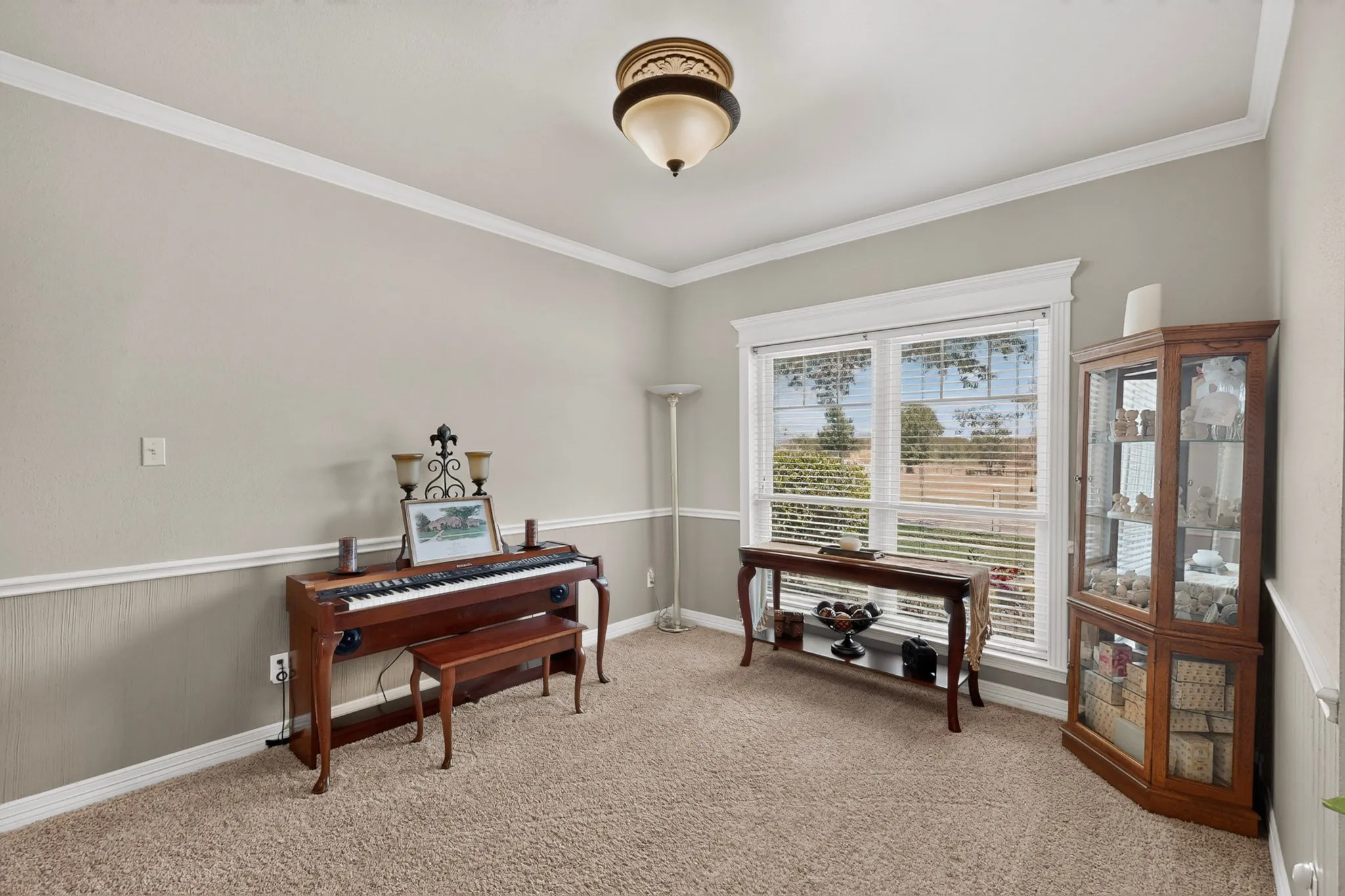 Crown molding and chair rail detailing