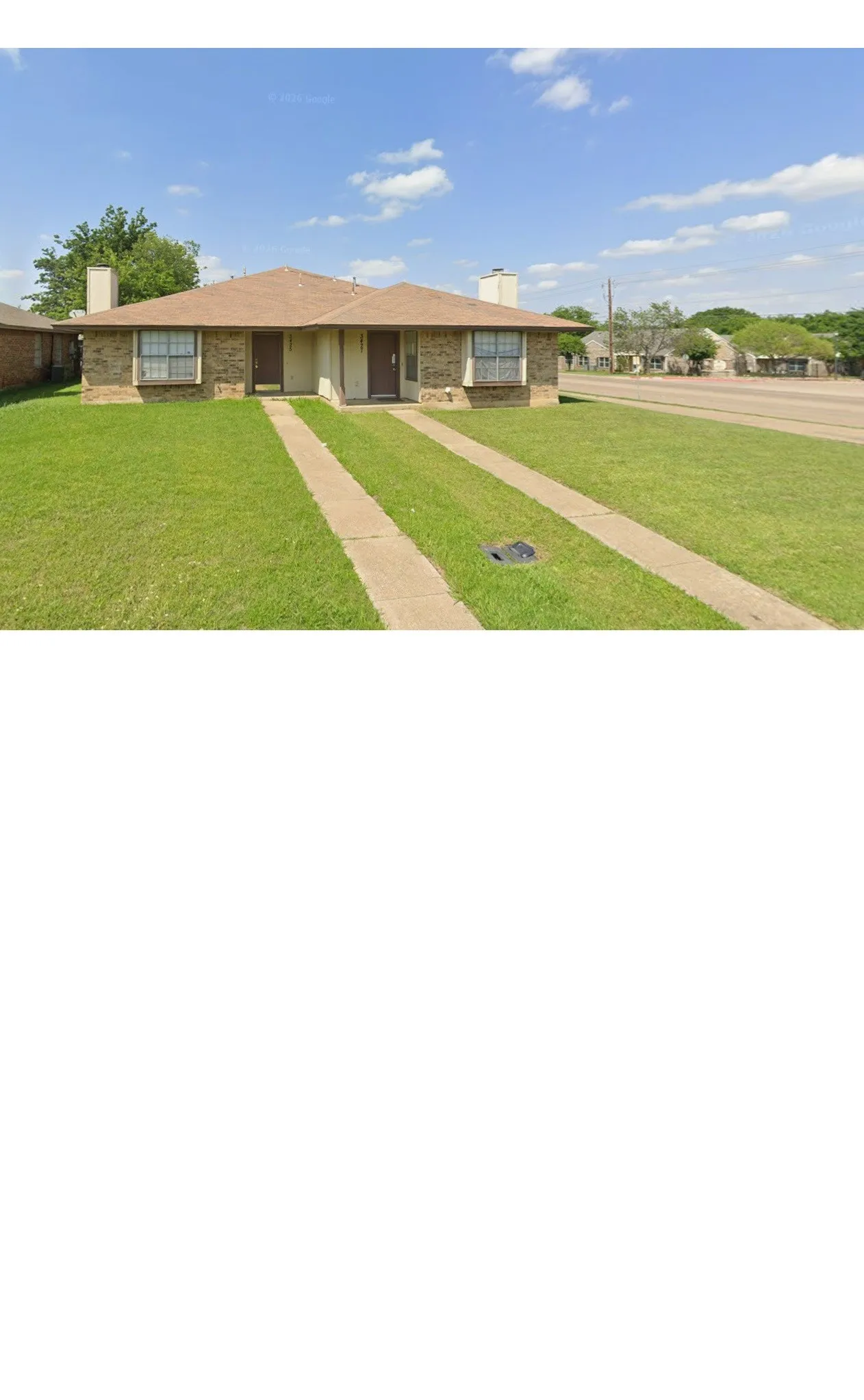 Front of duplex