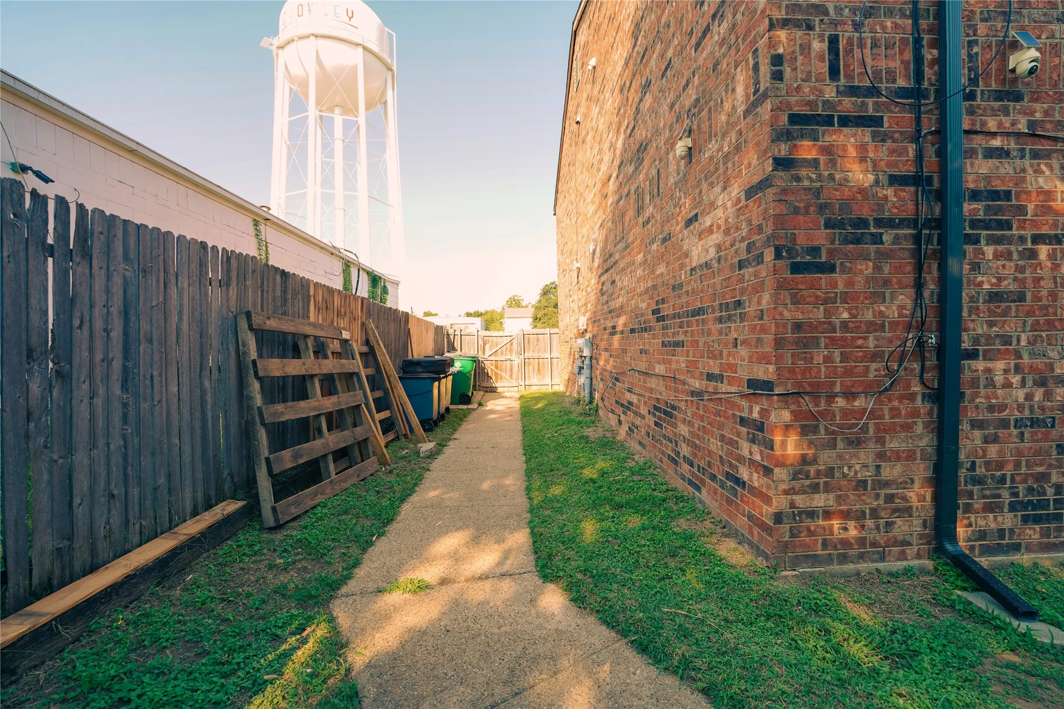 View of yard with a gate