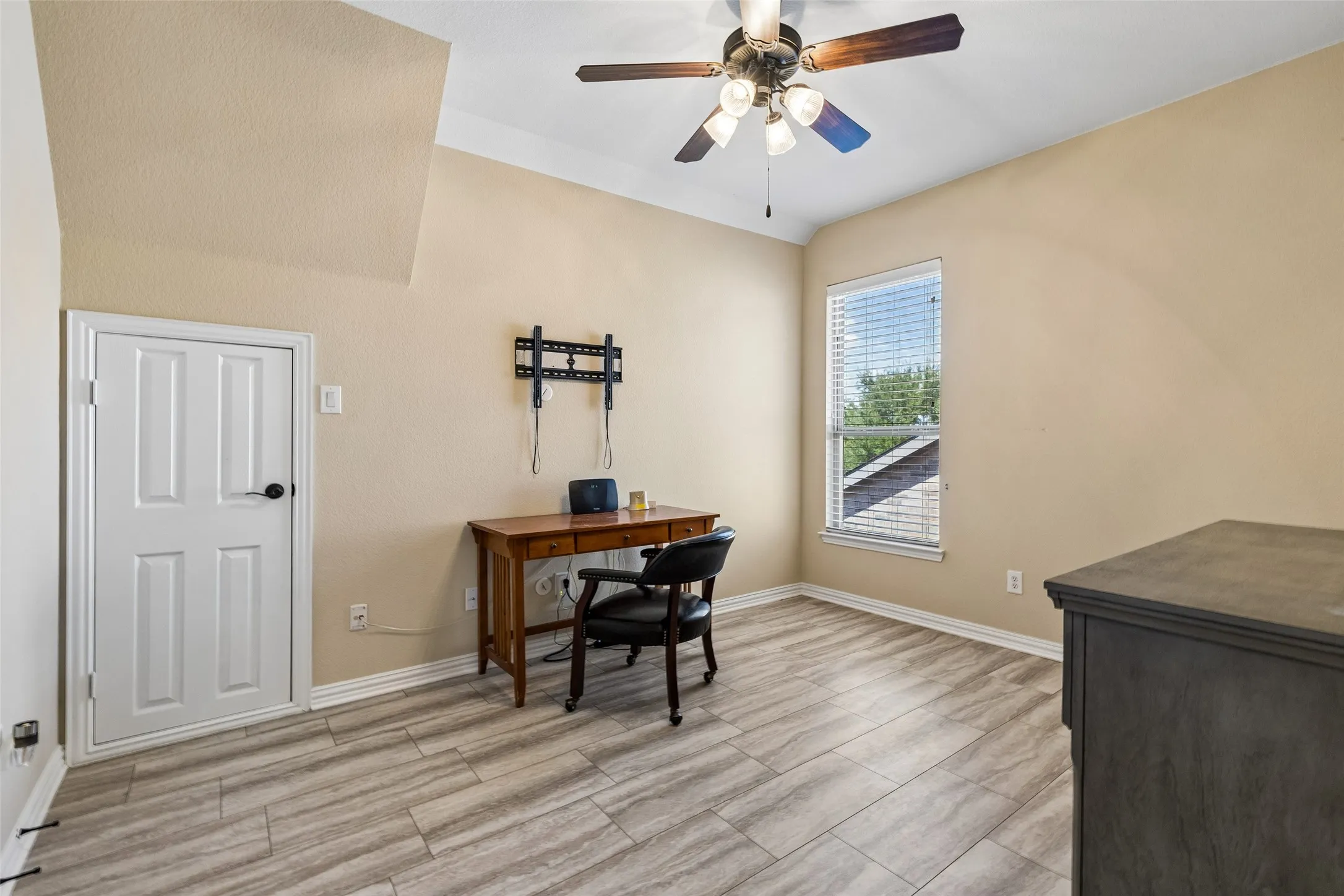 Secondary Bedroom upstairs. Used as an office currently