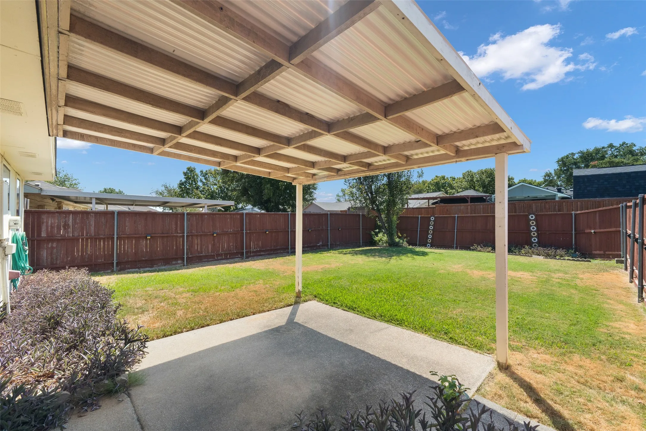 Covered 10'X10' back patio