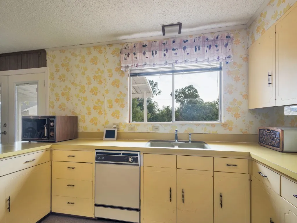 Enjoy the view of your private acreage while washing dishes and prepping meals.
