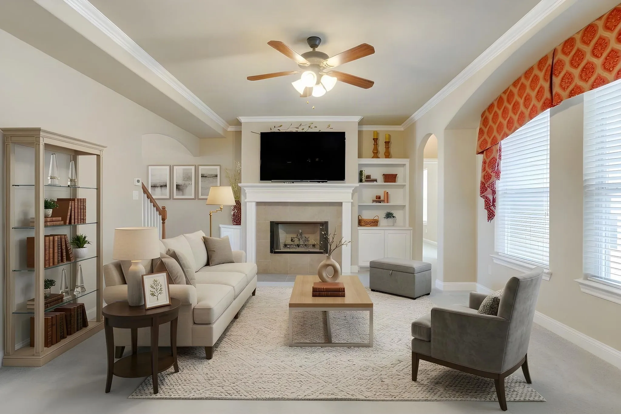Virtually Staged Living Room.