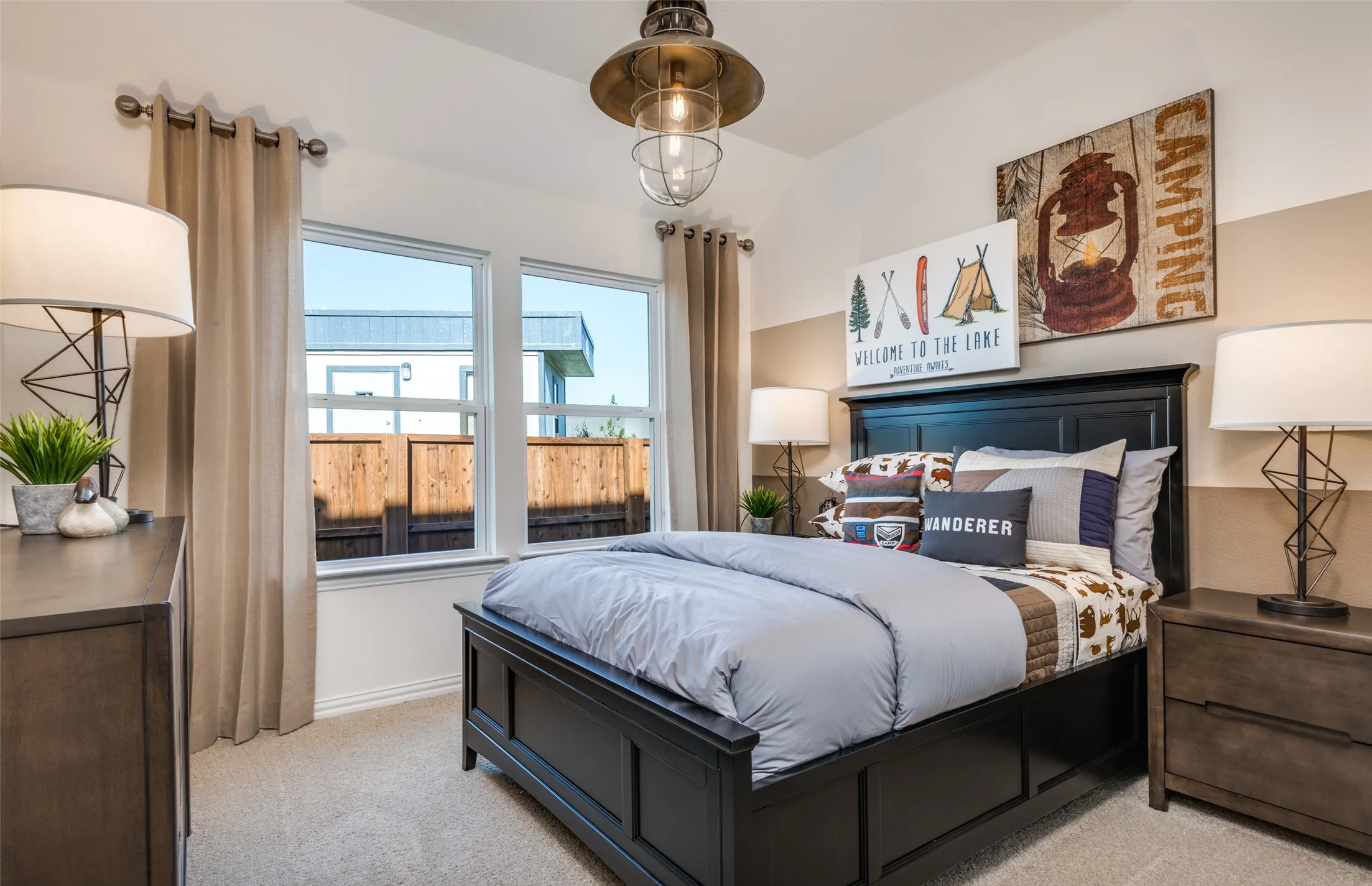 *Model Representation - Spacious secondary bedroom with large windows