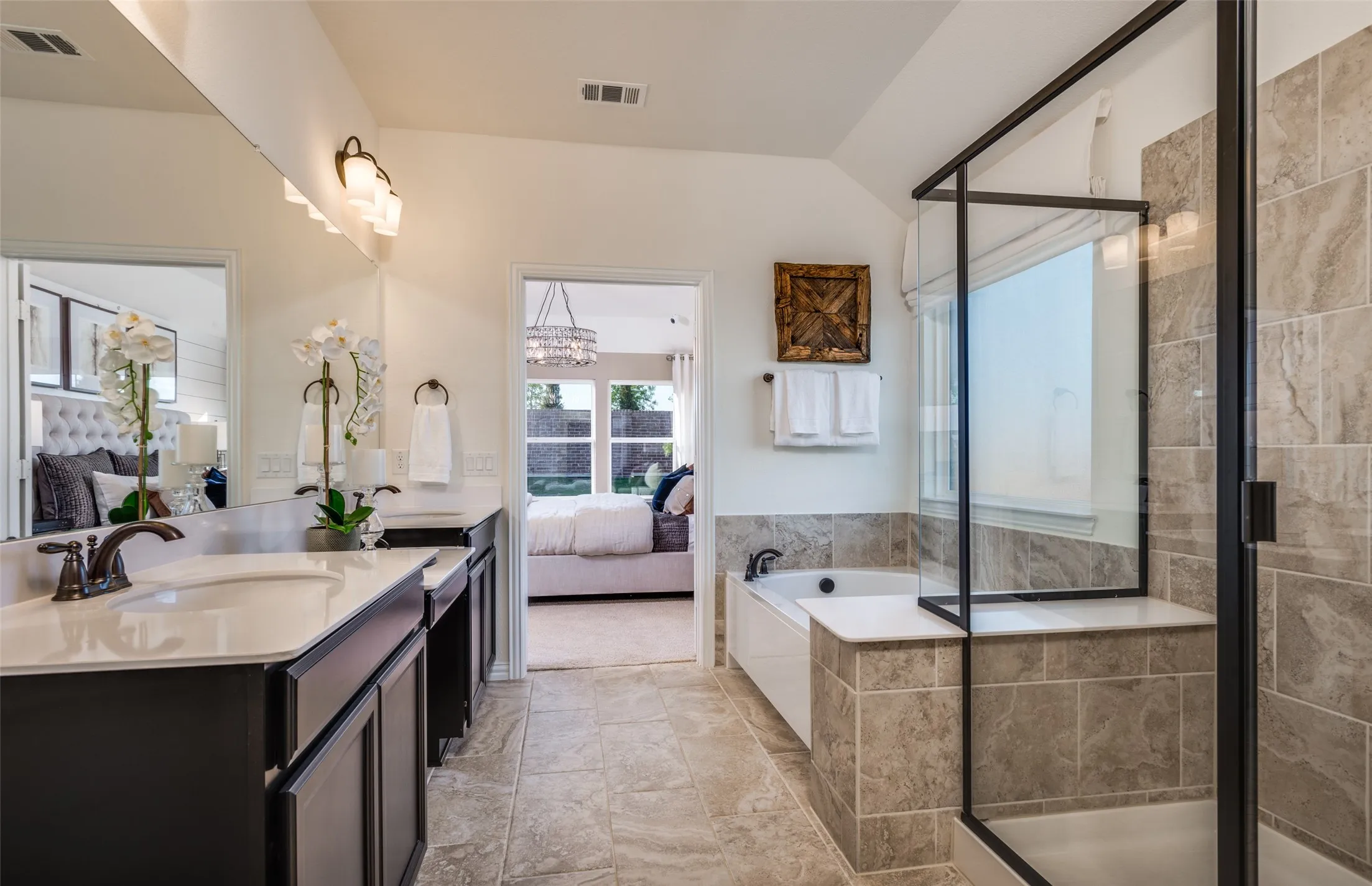 *Model Representation - Owner's private bath with double vanity