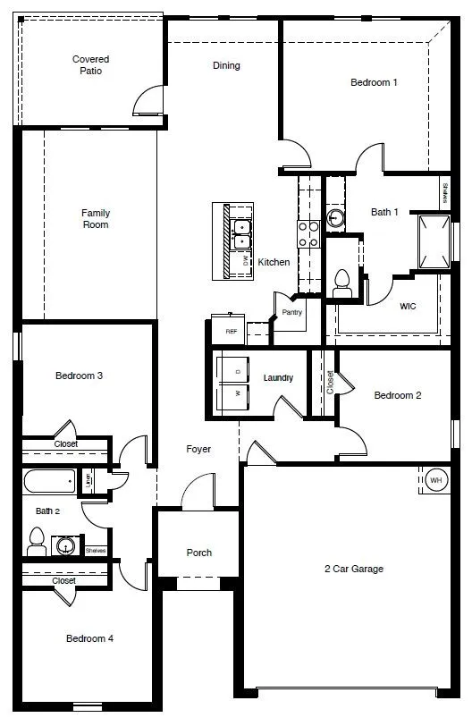 D.R. Horton's  Huntsville floor plan - All Home and community information, including pricing, included features, terms, availability and amenities, are subject to change at any time without notice or obligation. All Drawings, pictures, photographs, video, square footages, floor plans, elevations, features, colors and sizes are approximate for illustration purposes only and will vary from the homes as built.
