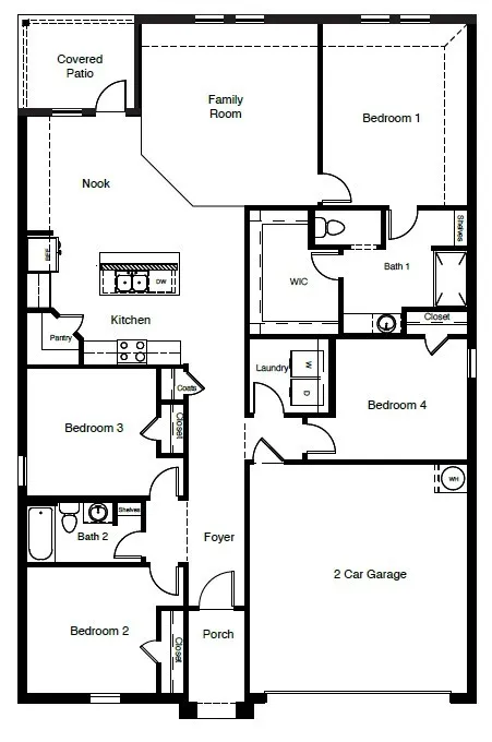 D.R. Horton's - Texas Cali floor plan - All Home and community information, including pricing, included features, terms, availability and amenities, are subject to change at any time without notice or obligation. All Drawings, pictures, photographs, video, square footages, floor plans, elevations, features, colors and sizes are approximate for illustration purposes only and will vary from the homes as built.
