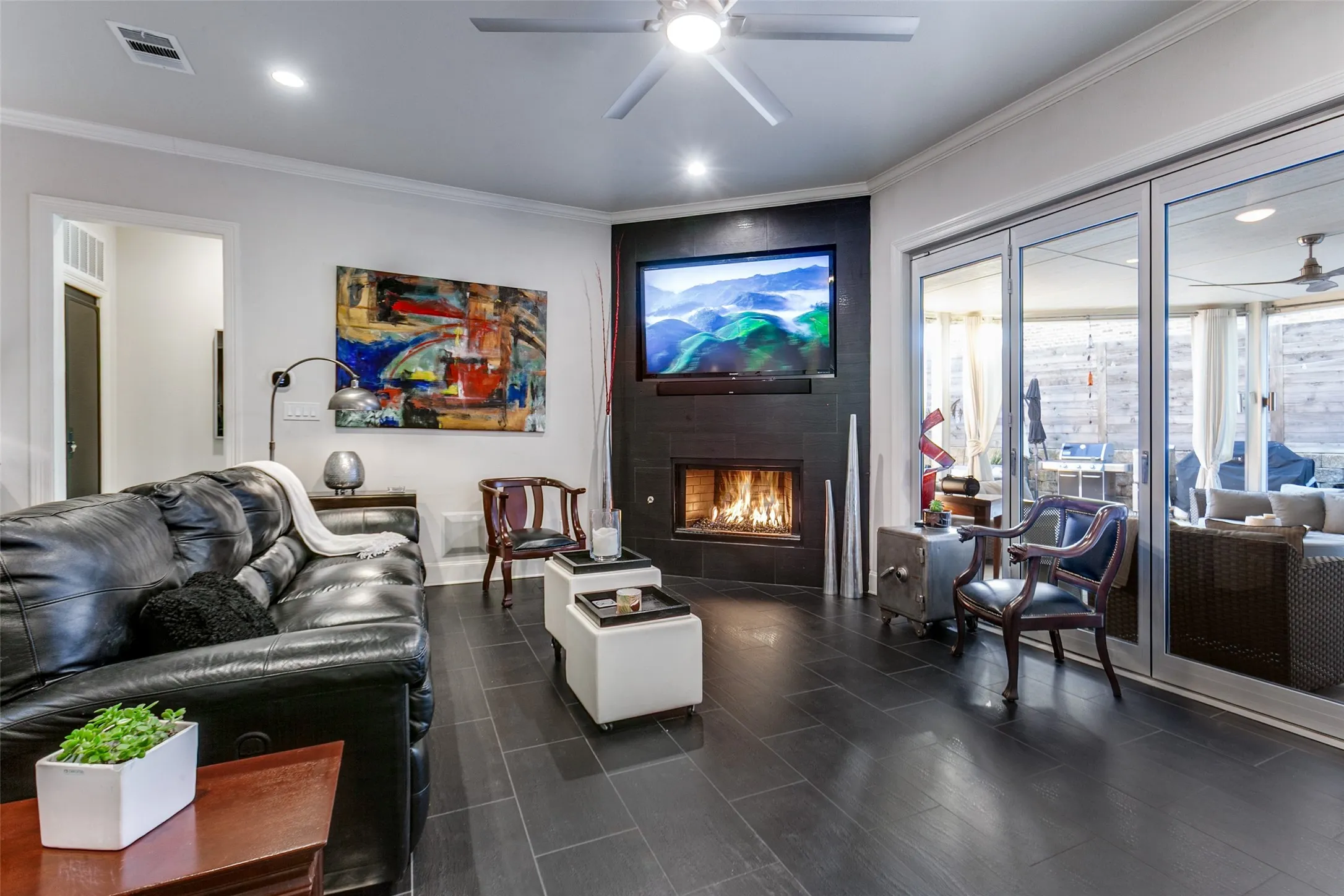 1714 Weiskopf Dr. - Living Area w/ Fireplace