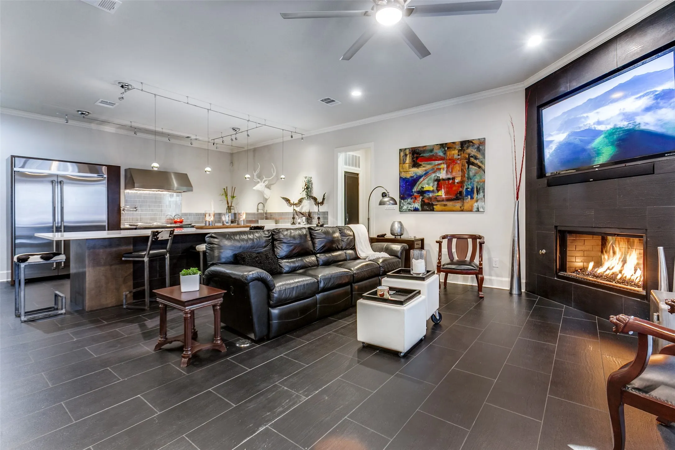 1714 Weiskopf Dr. - Living Area w/ Fireplace