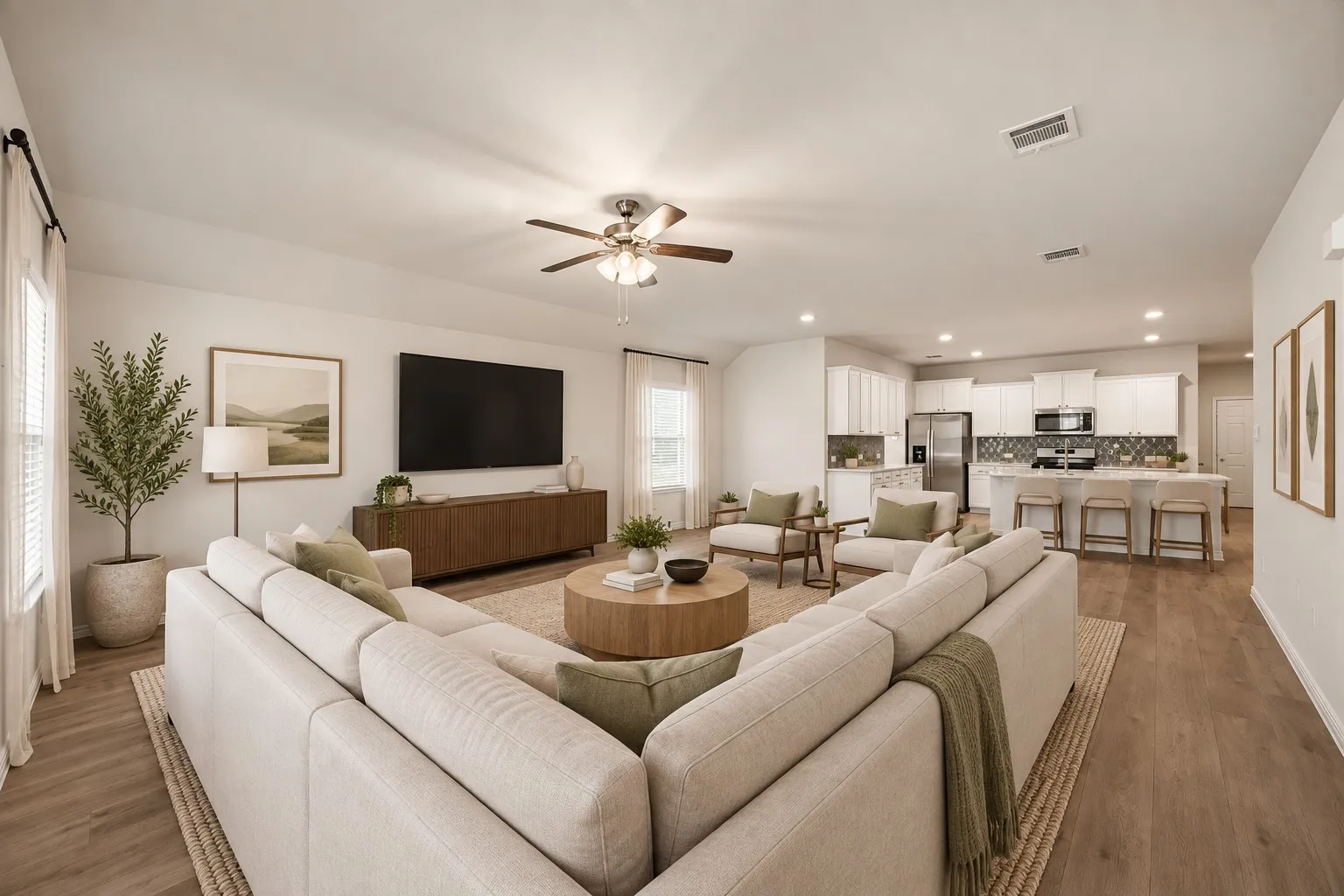 Open Living Floor Plan—Virtually Staged