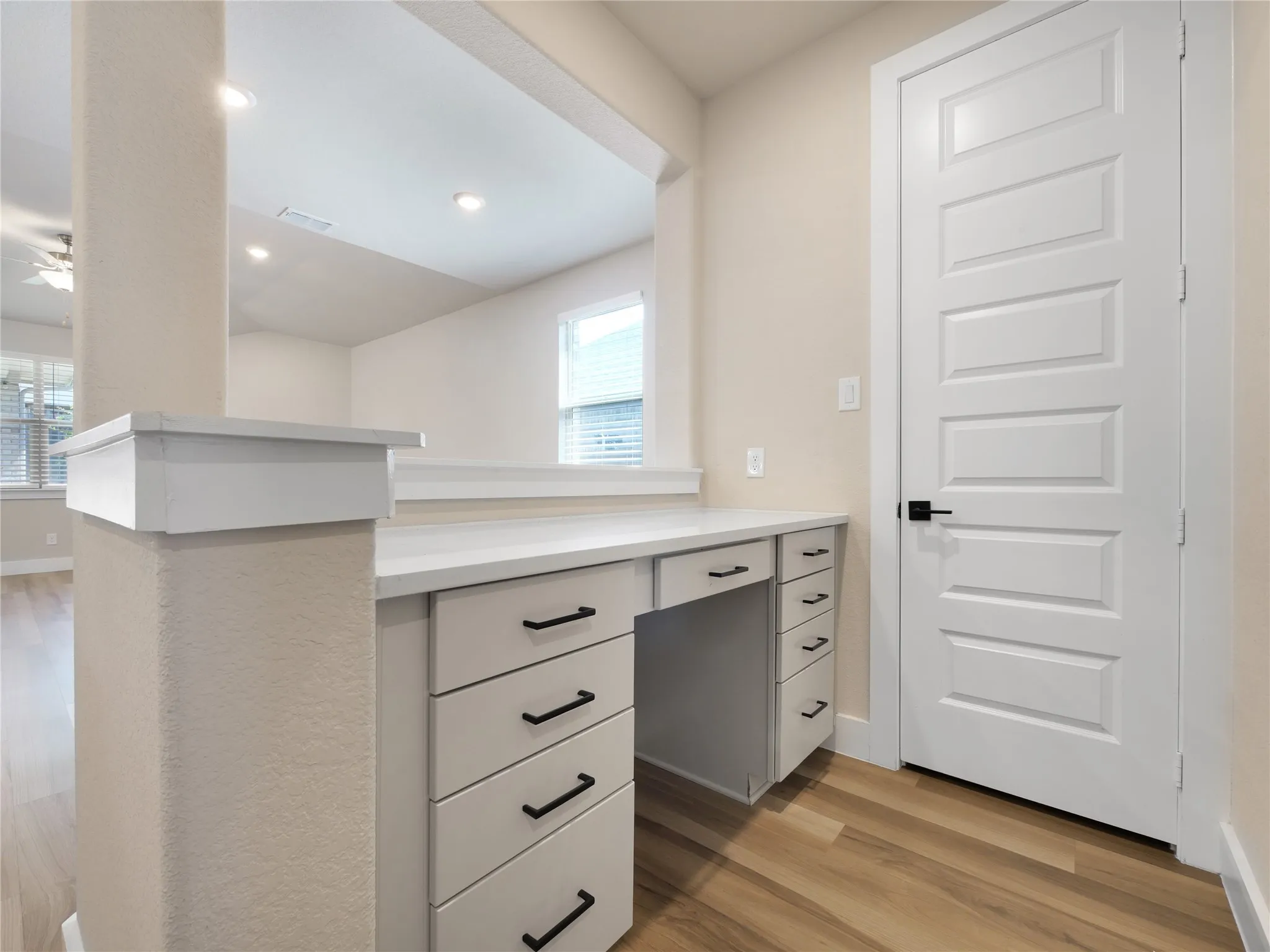 Convienent study center for paying bills or imagine your own dry bar for sodas, wine tasting or more.