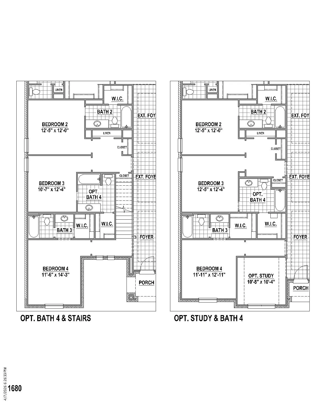 Floor plan options