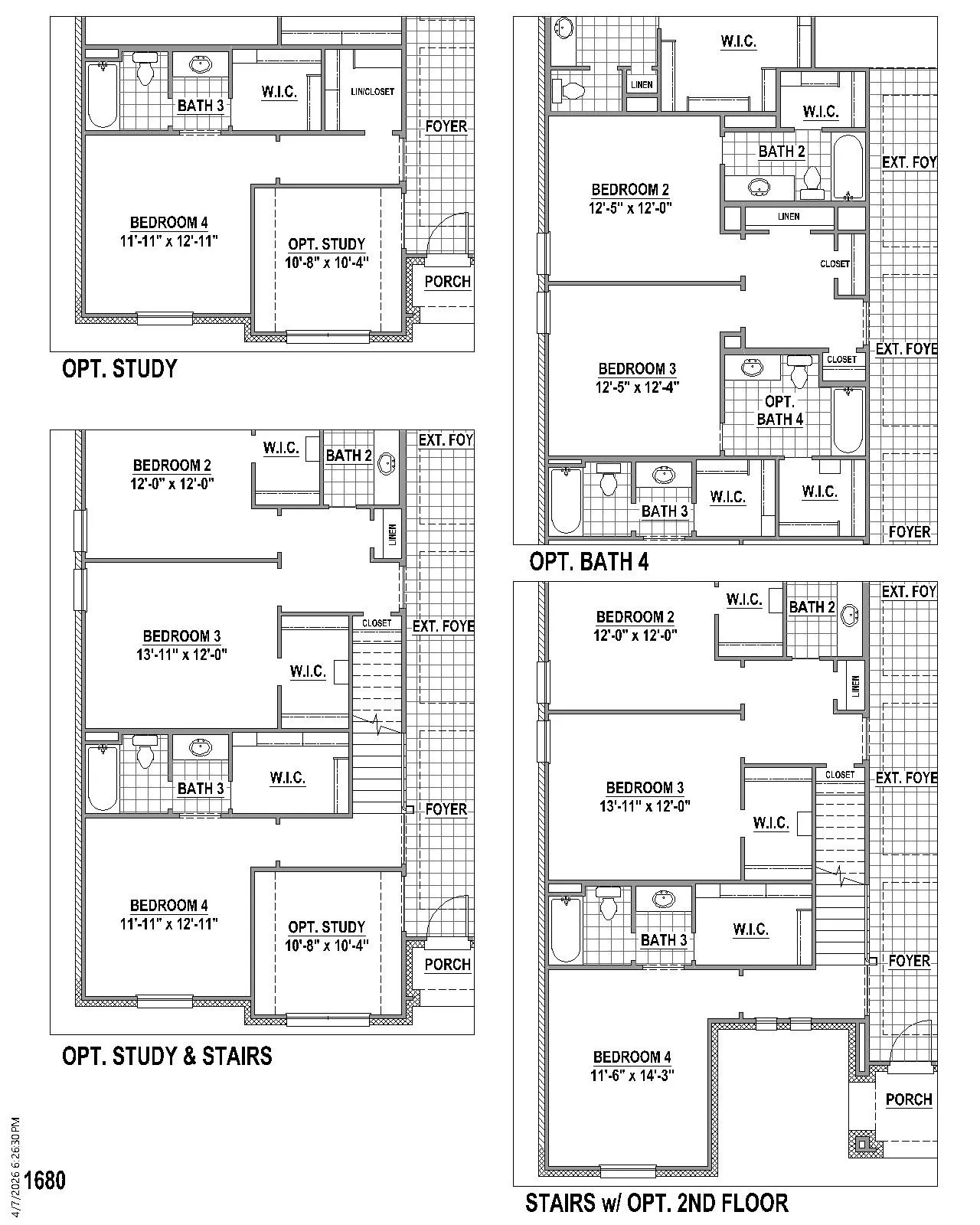 Floor plan options
