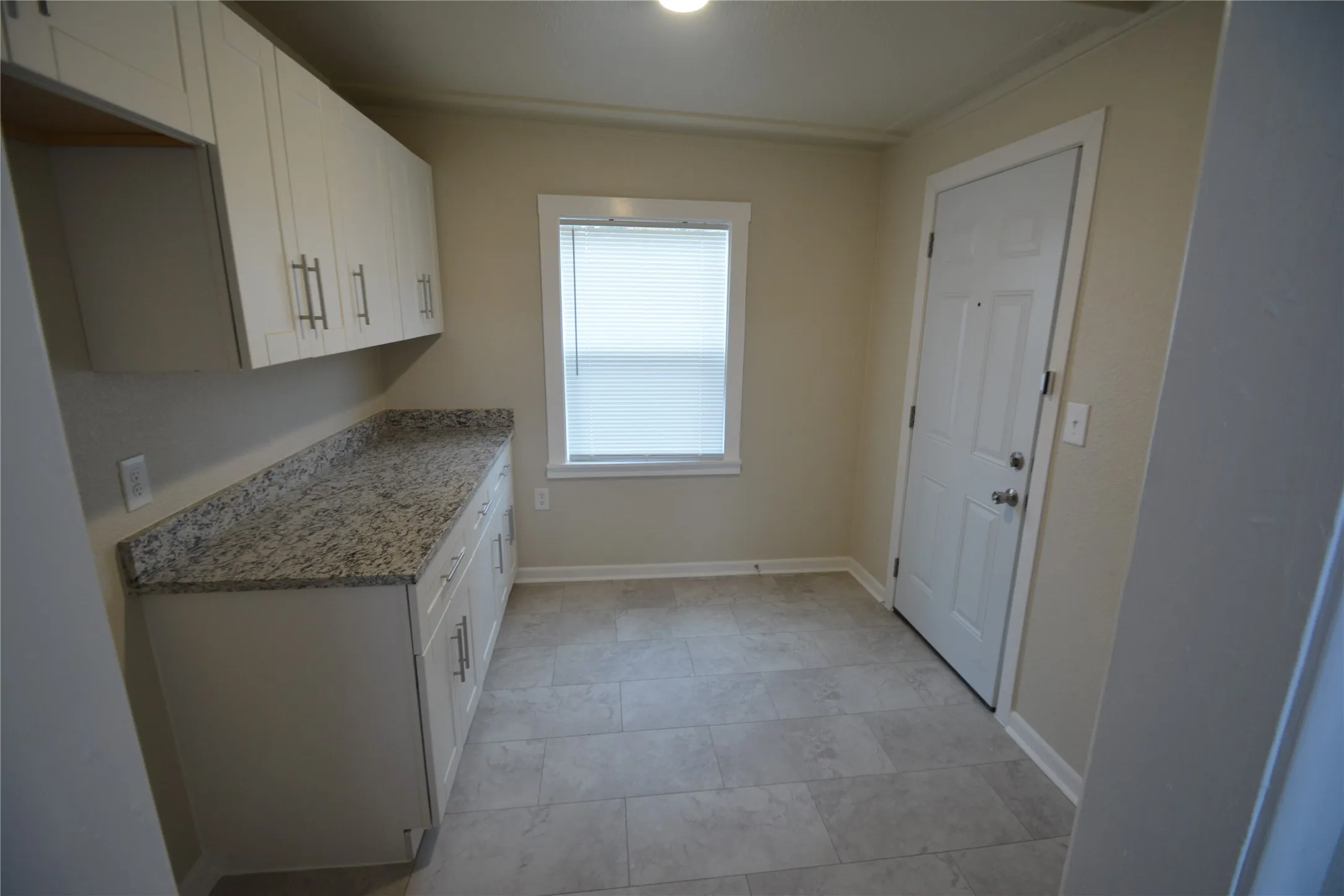 Fridge can go in back area where the dryer is.