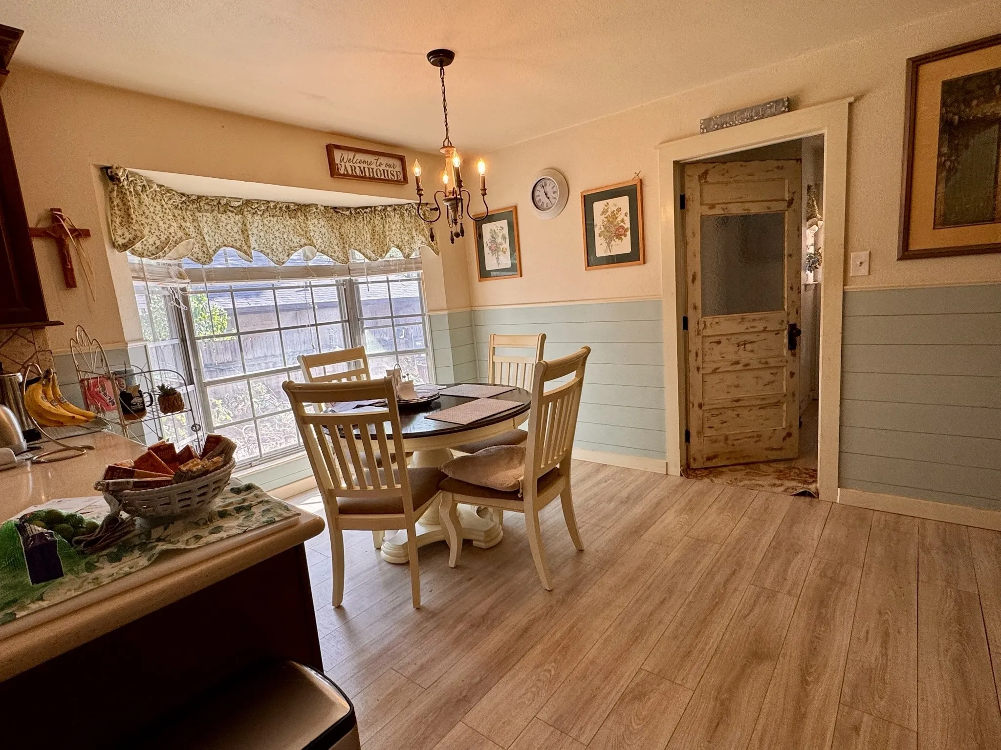 Eat In Kitchen with Bay window perfect for nature observation.