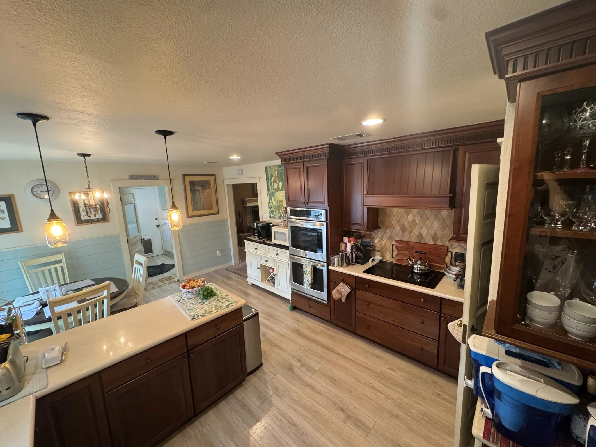 Wonderful cabinets and trim.
