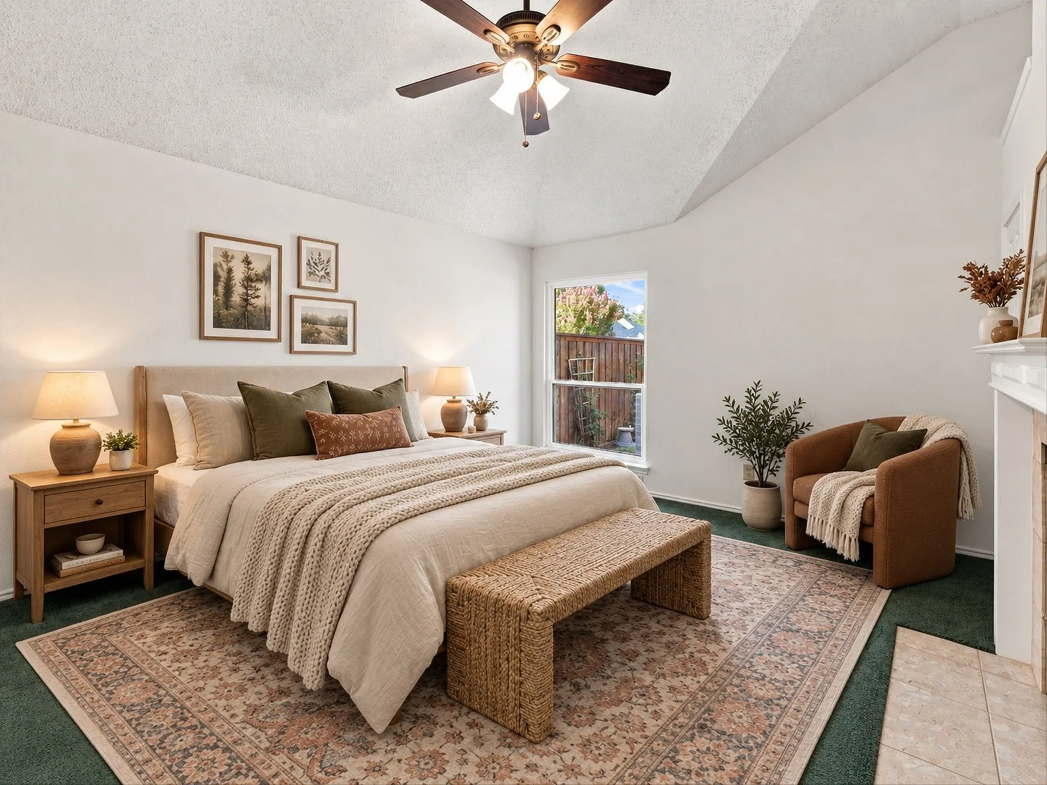 Virtually Staged Primary Bedroom