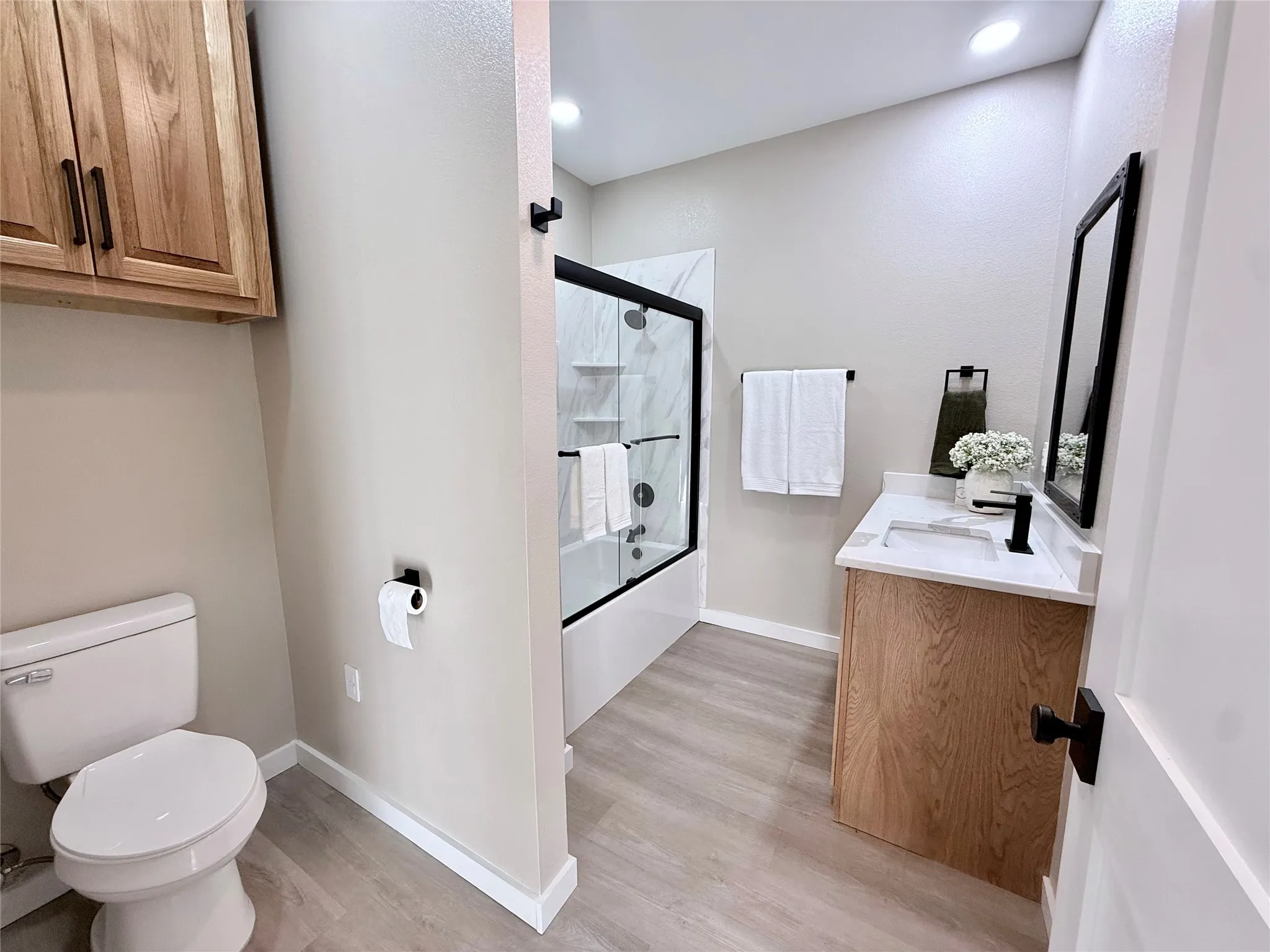 Guest bathroom with walk-in shower