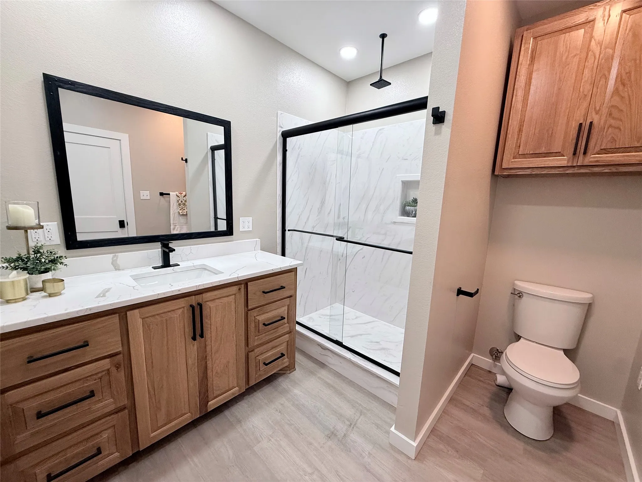 Primary bathroom with walk-in shower