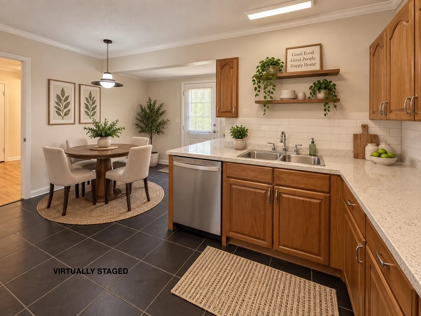 Kitchen virtually staged. Bring your ideas!
