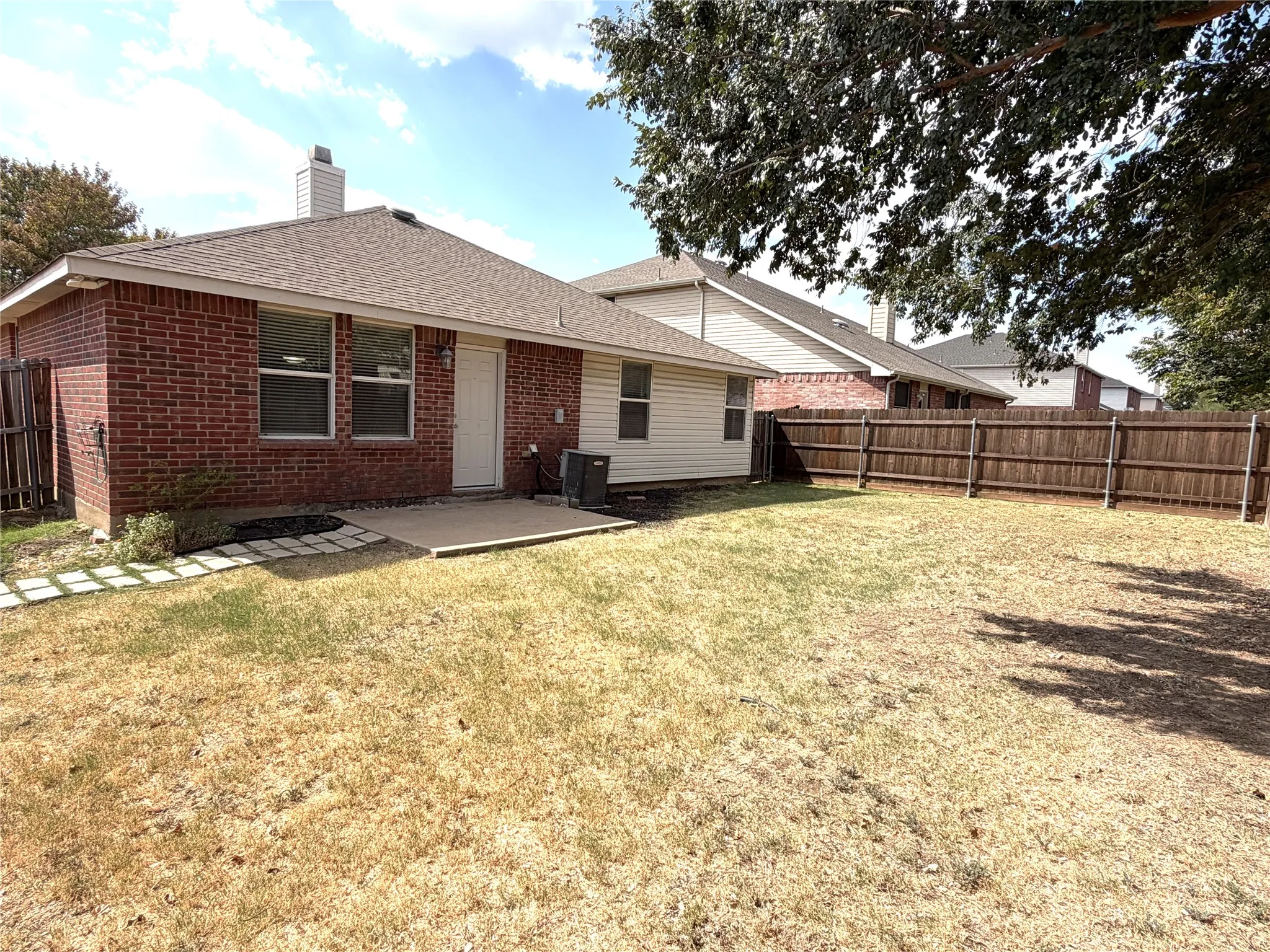 Rear view and yard