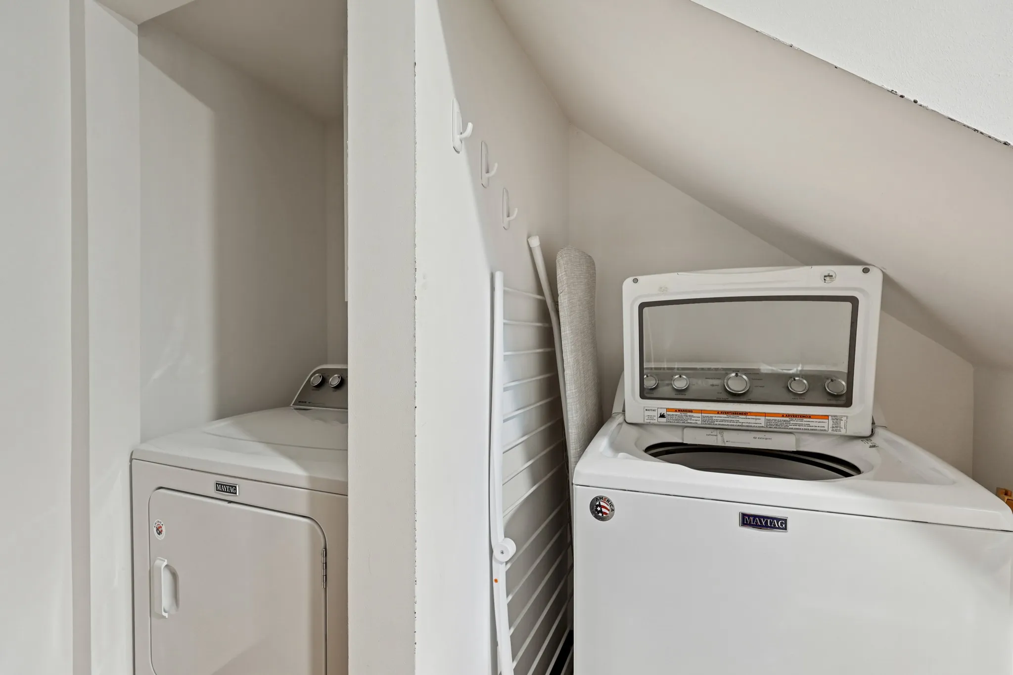 Full Size Washer Dryer in Primary Walk in Closet