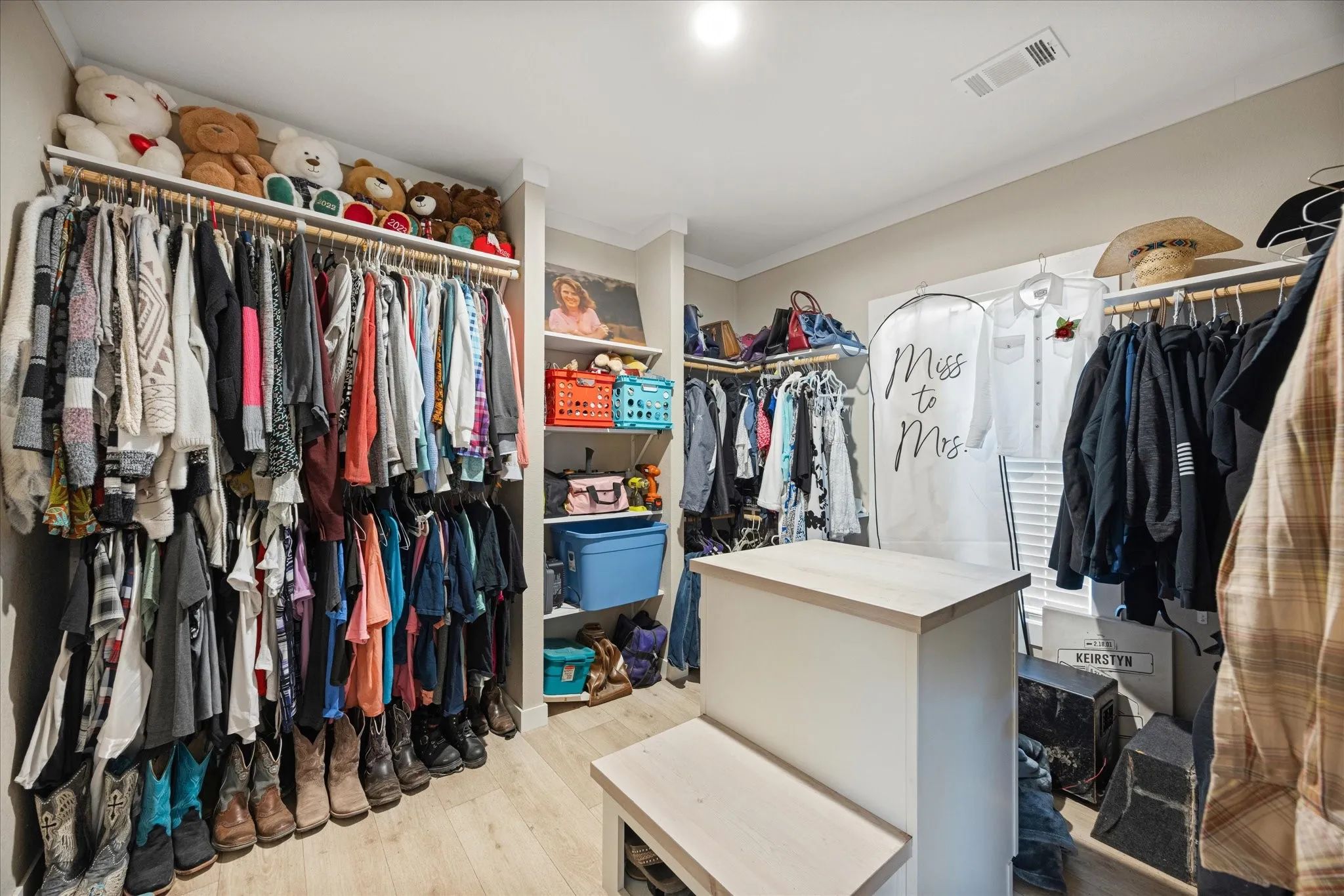 Huge primary closet