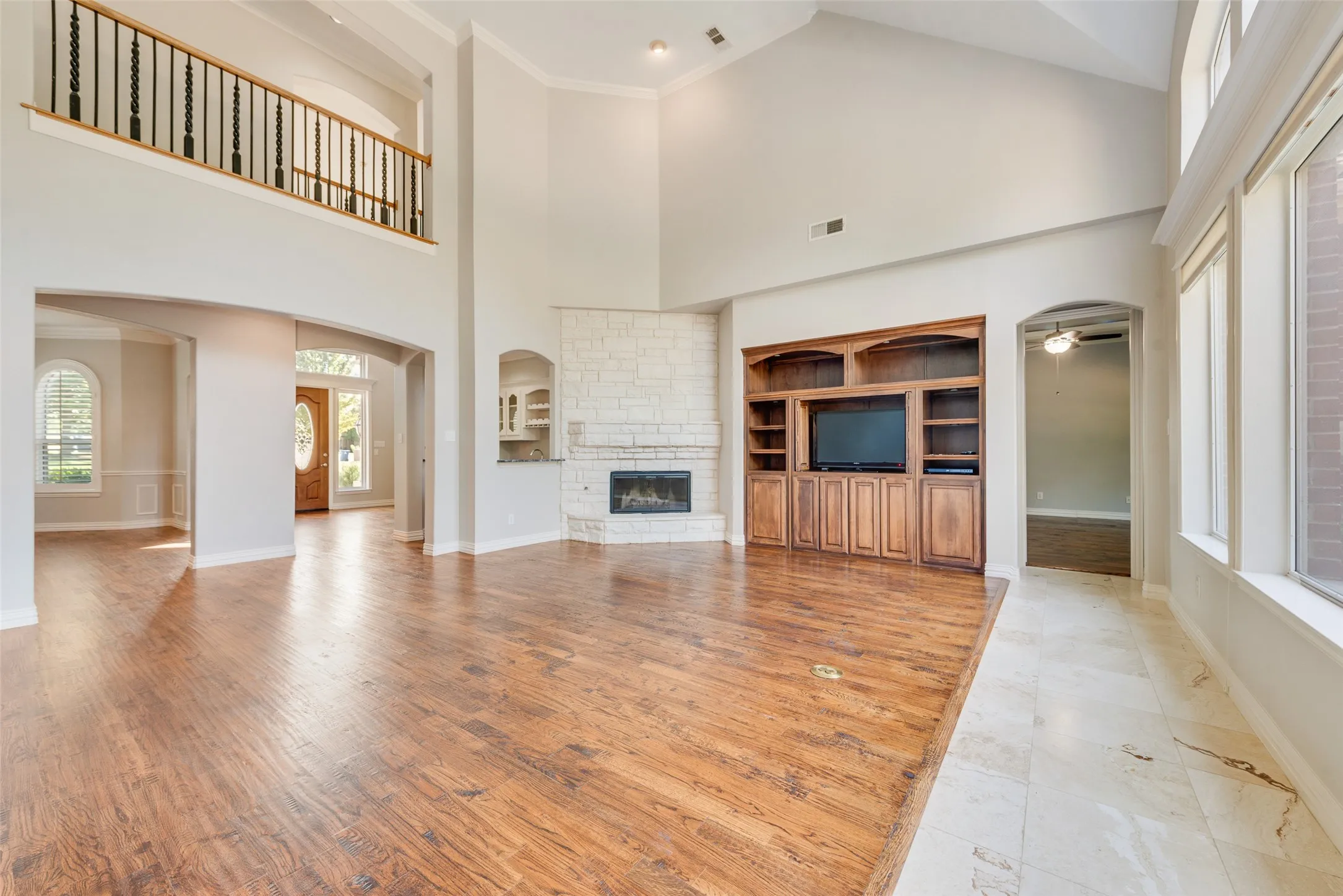 NATURAL STONE FIREPLACE