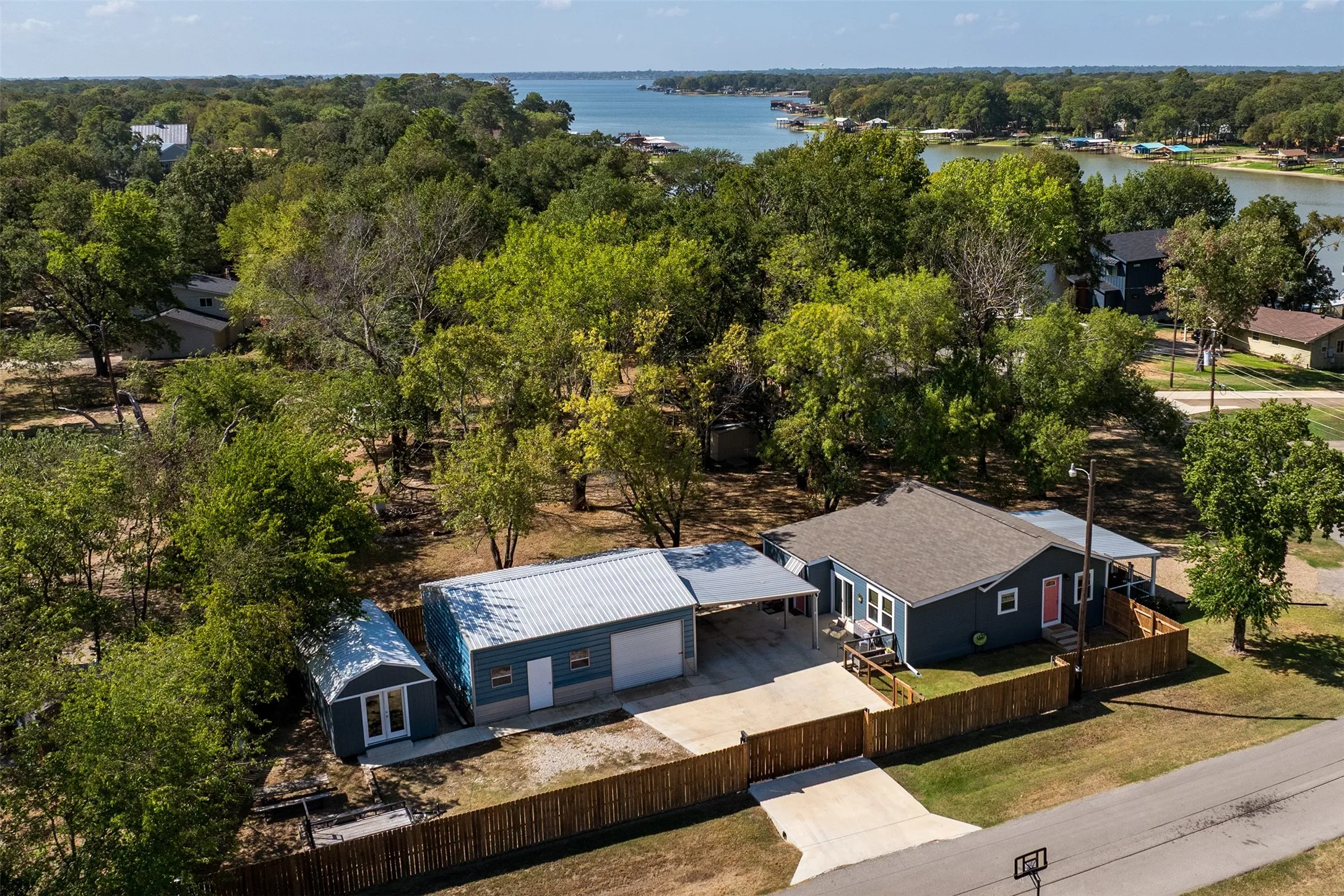 View of the lake from your front porch