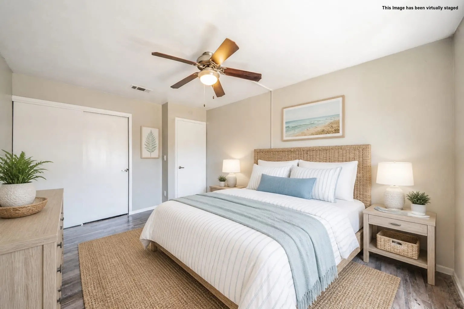 Generously sized 2nd Bedroom - Picture has been virtually staged