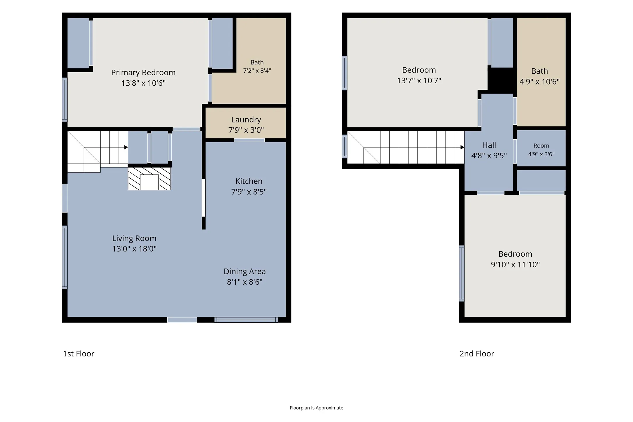 Generously sized rooms & storage/linen closets