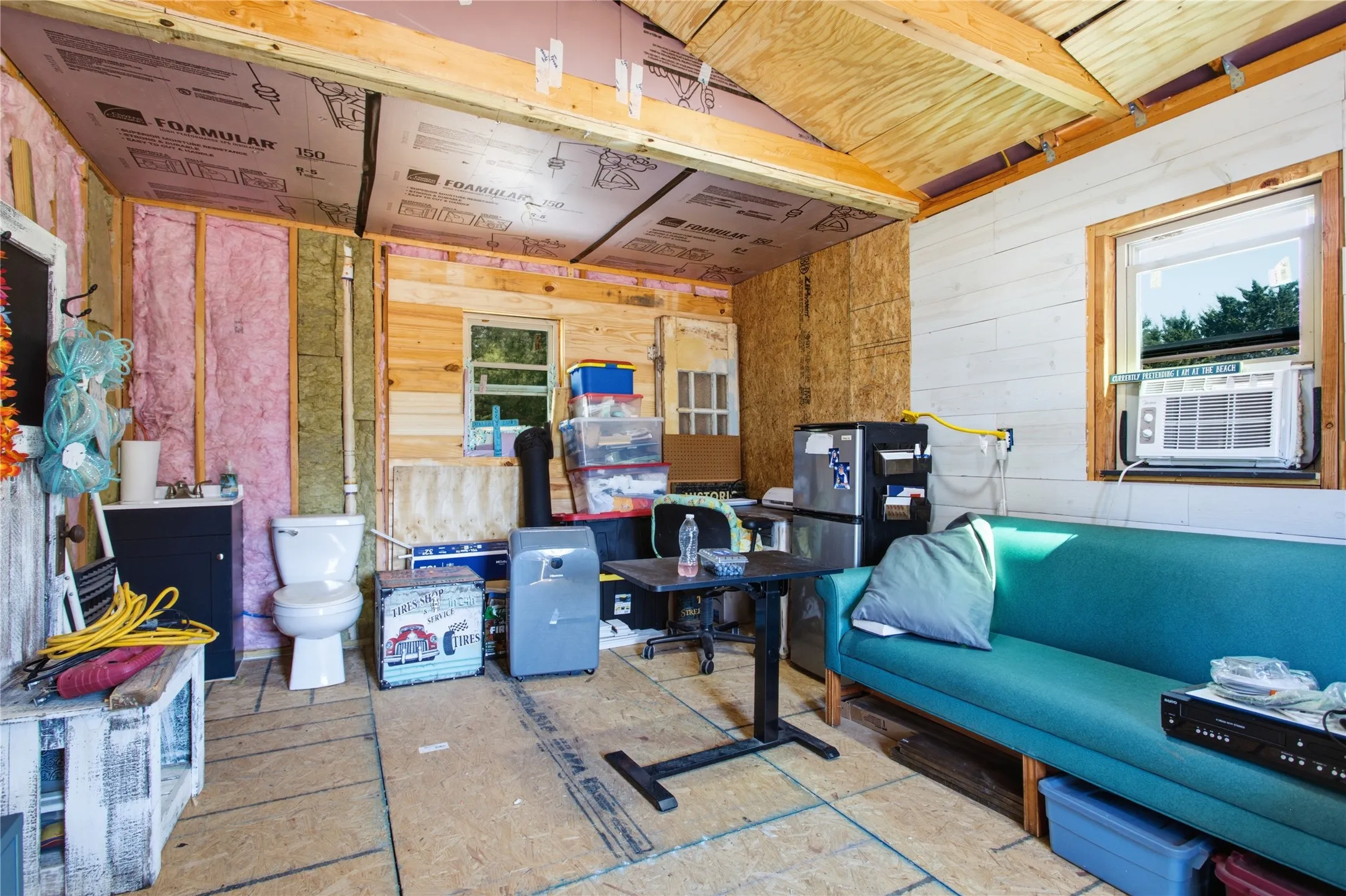 Shed interior