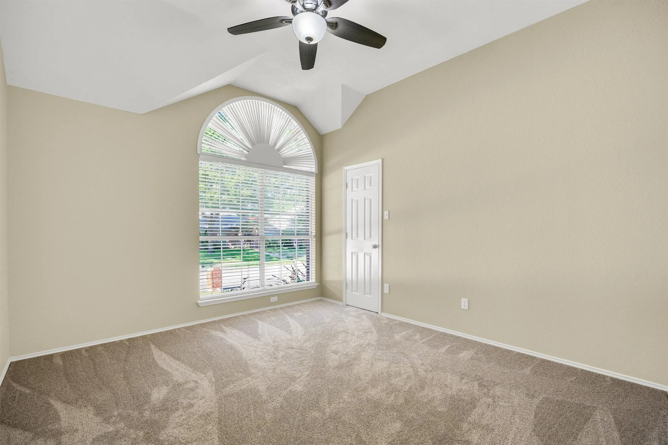 New carpet, paint and fan fixture