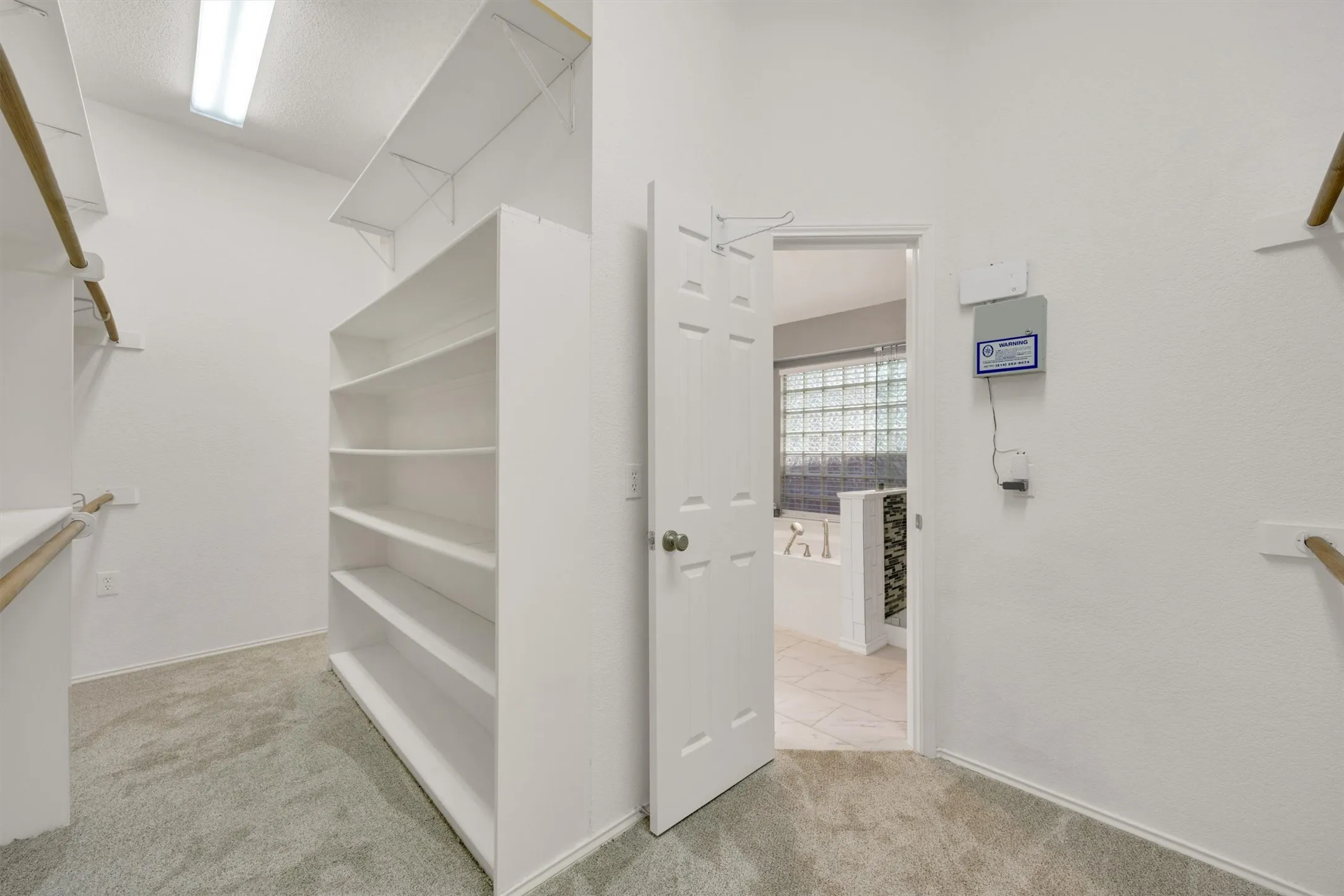 Over sized walk through primary closet