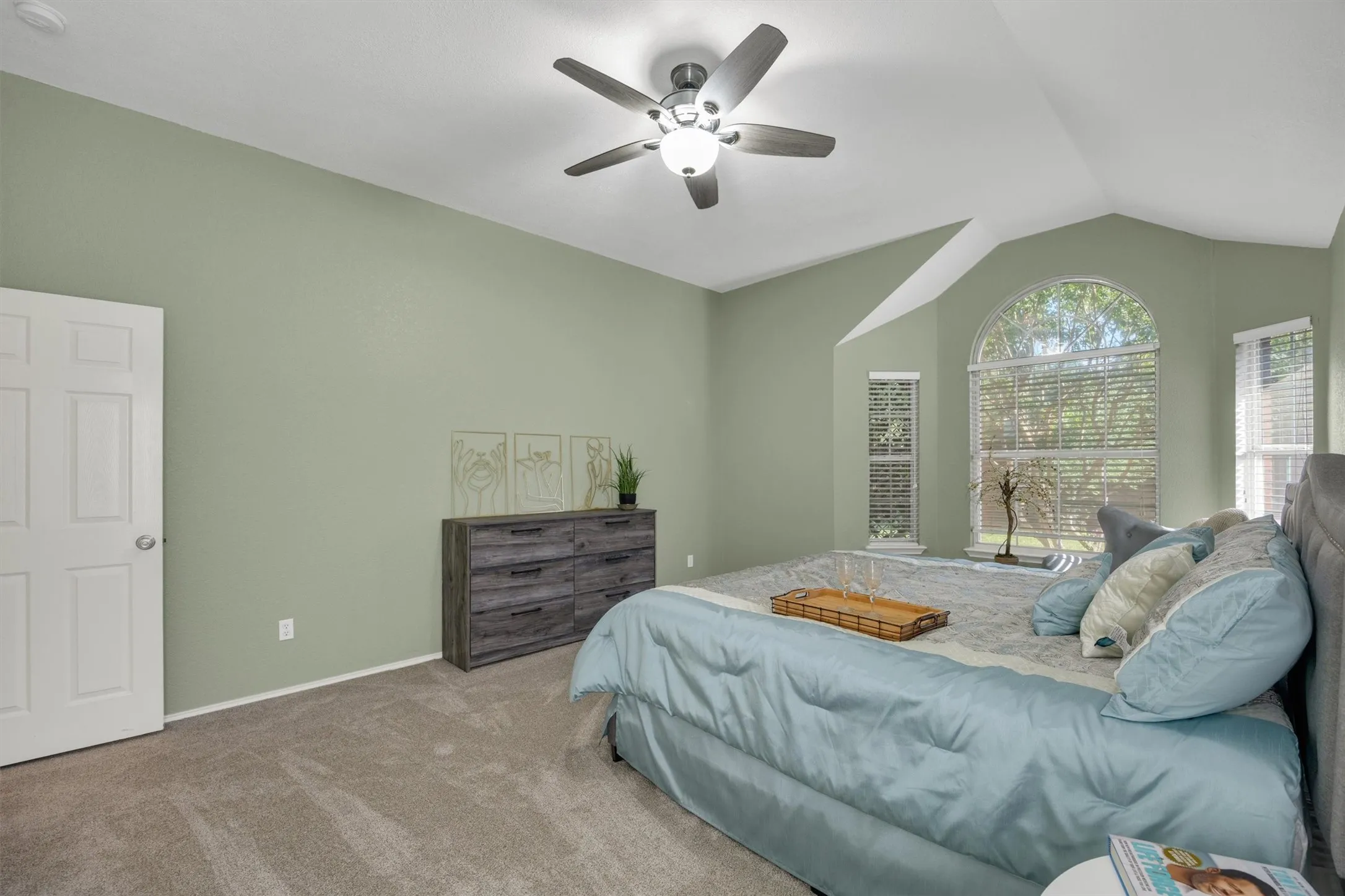 Primary bedroom with sitting area