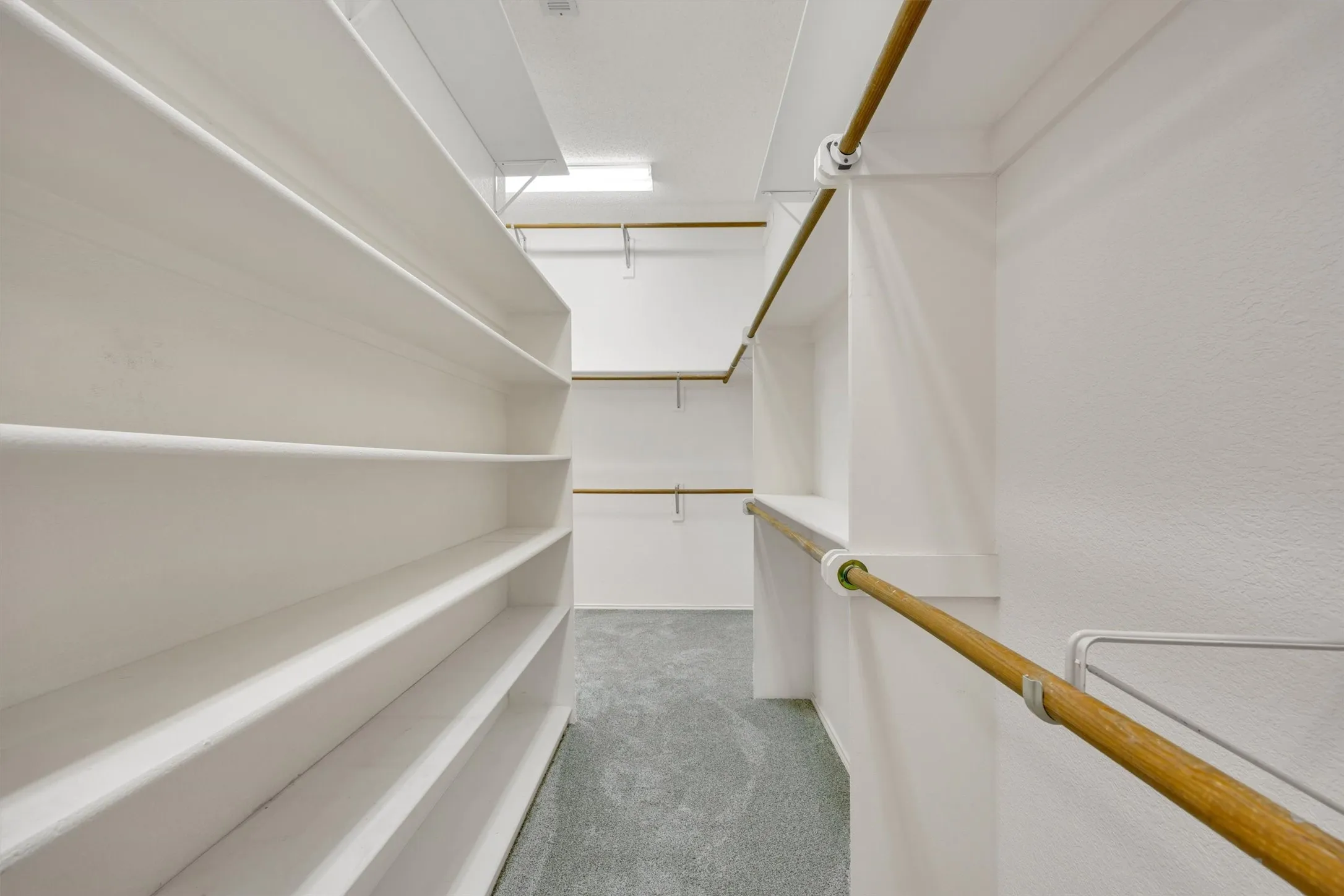 Over sized walk through primary closet