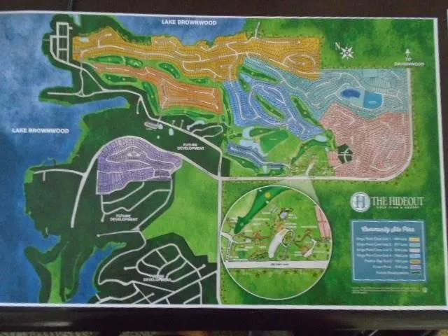 Community Site Plan. Illustrating the layout of the property with various development phases and amenities