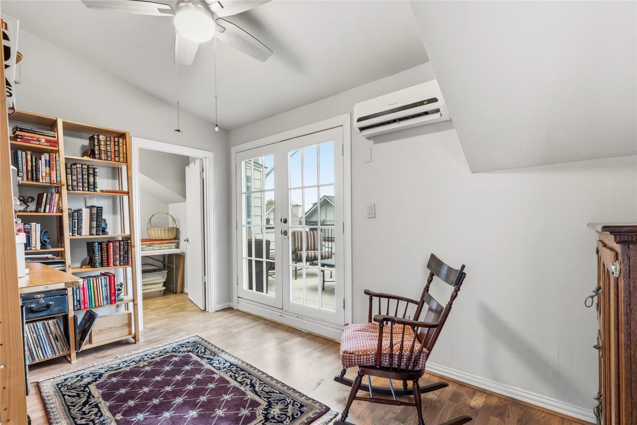 Fourth floor den leads to roof deck.