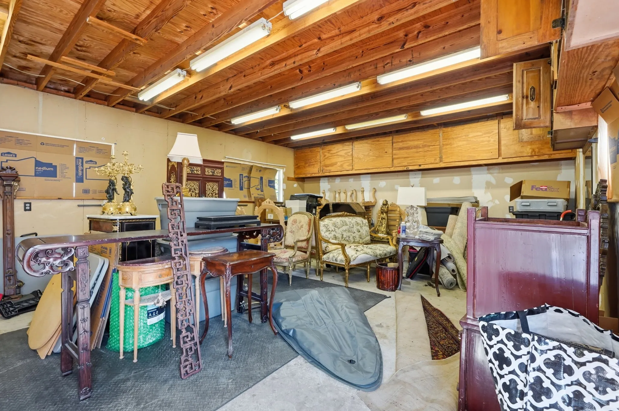 Interior of shed.