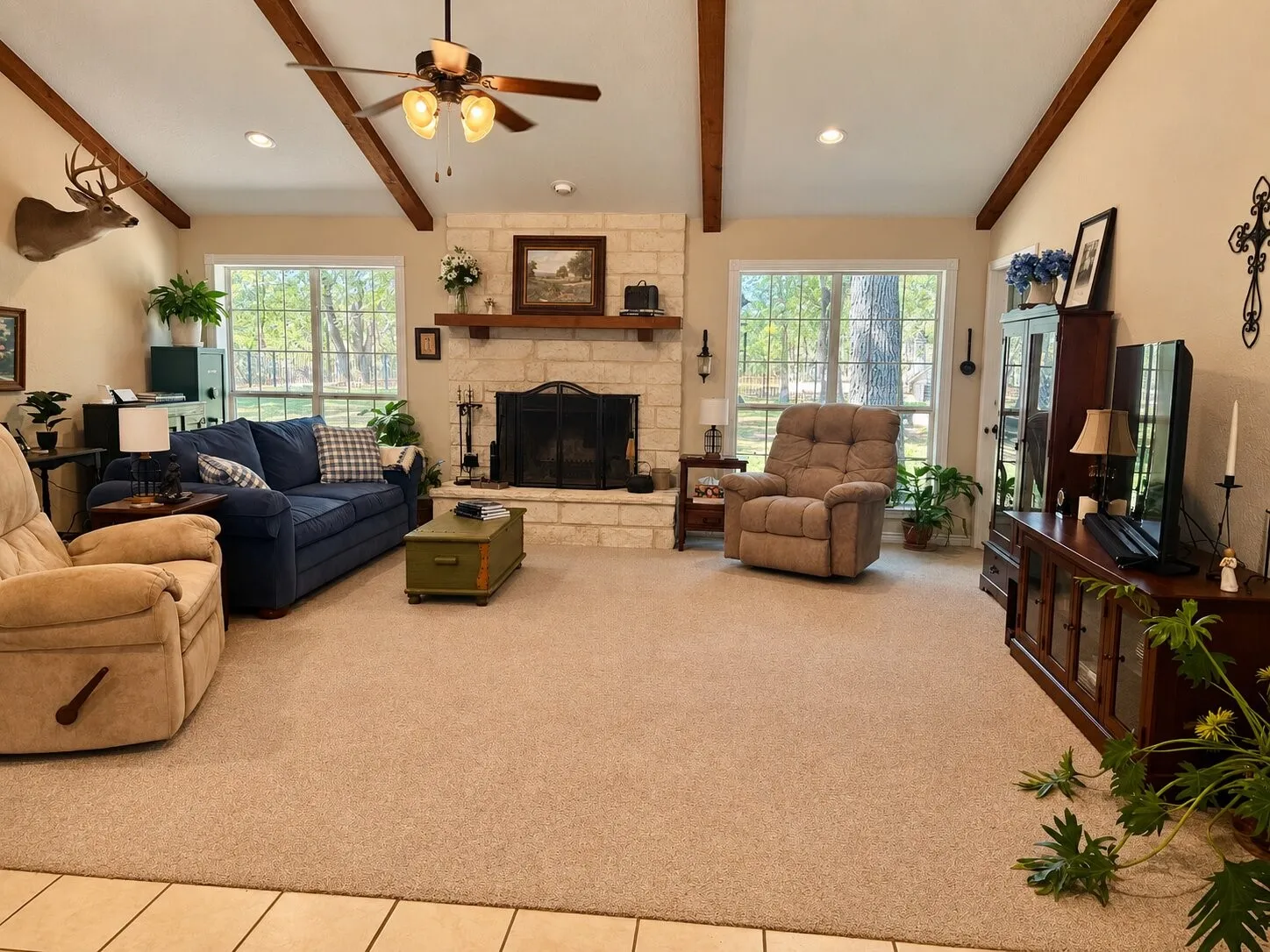 VIEW OF LIVING ROOM  FROM DINING AREA