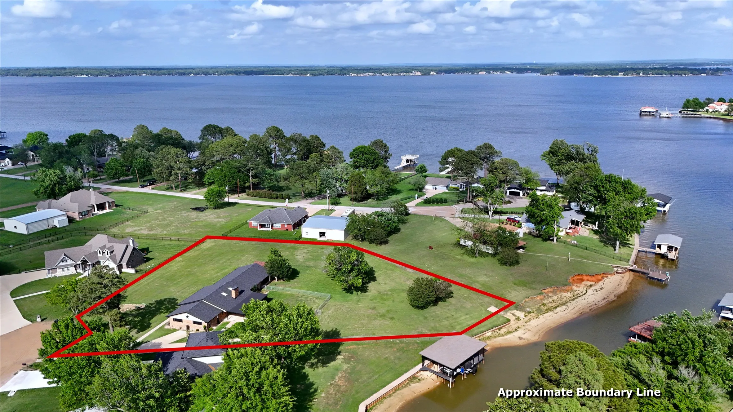 Property backs to one of the canals of Cedar Creek Lake